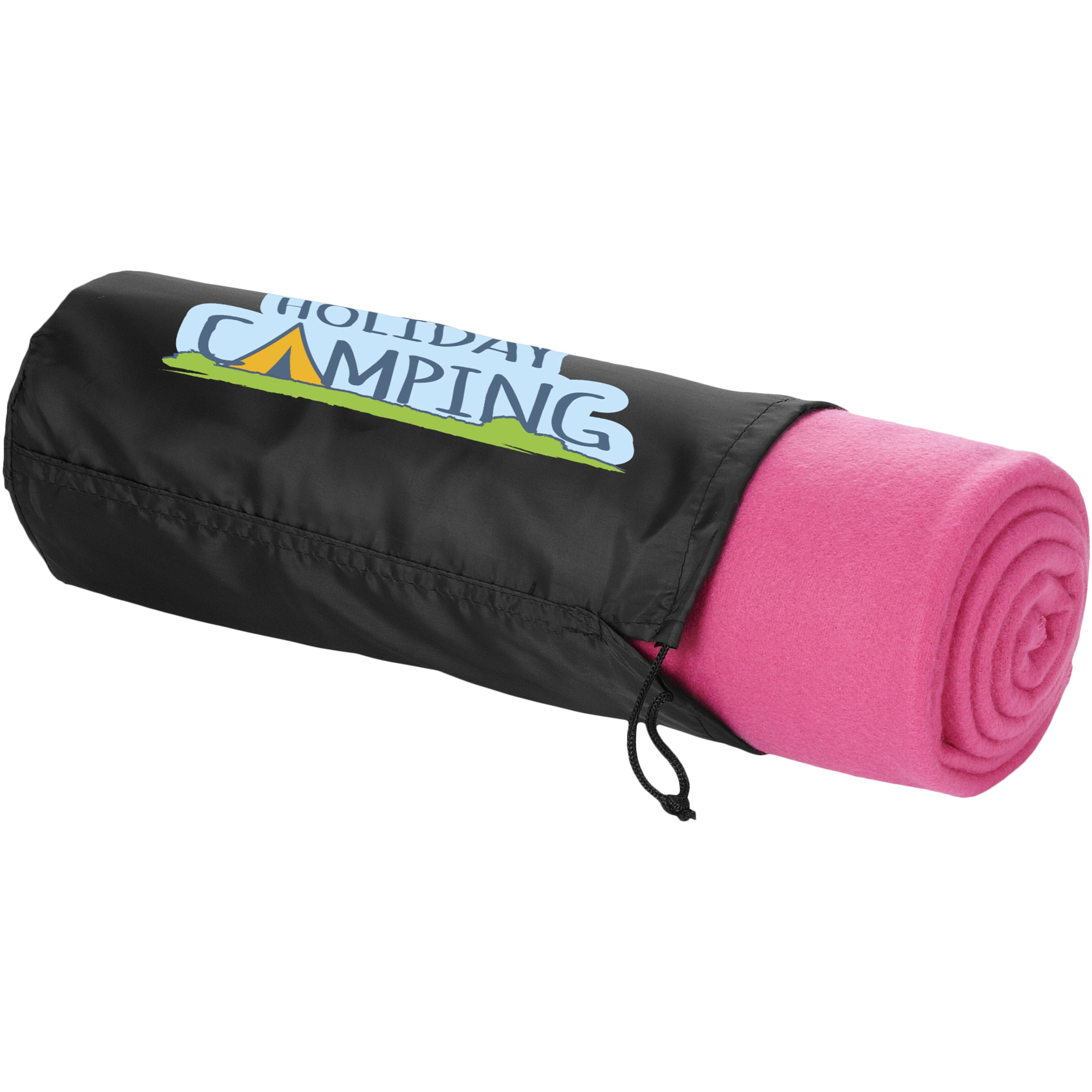 Polar Fleece Plaid Blanket and Carry Pouch