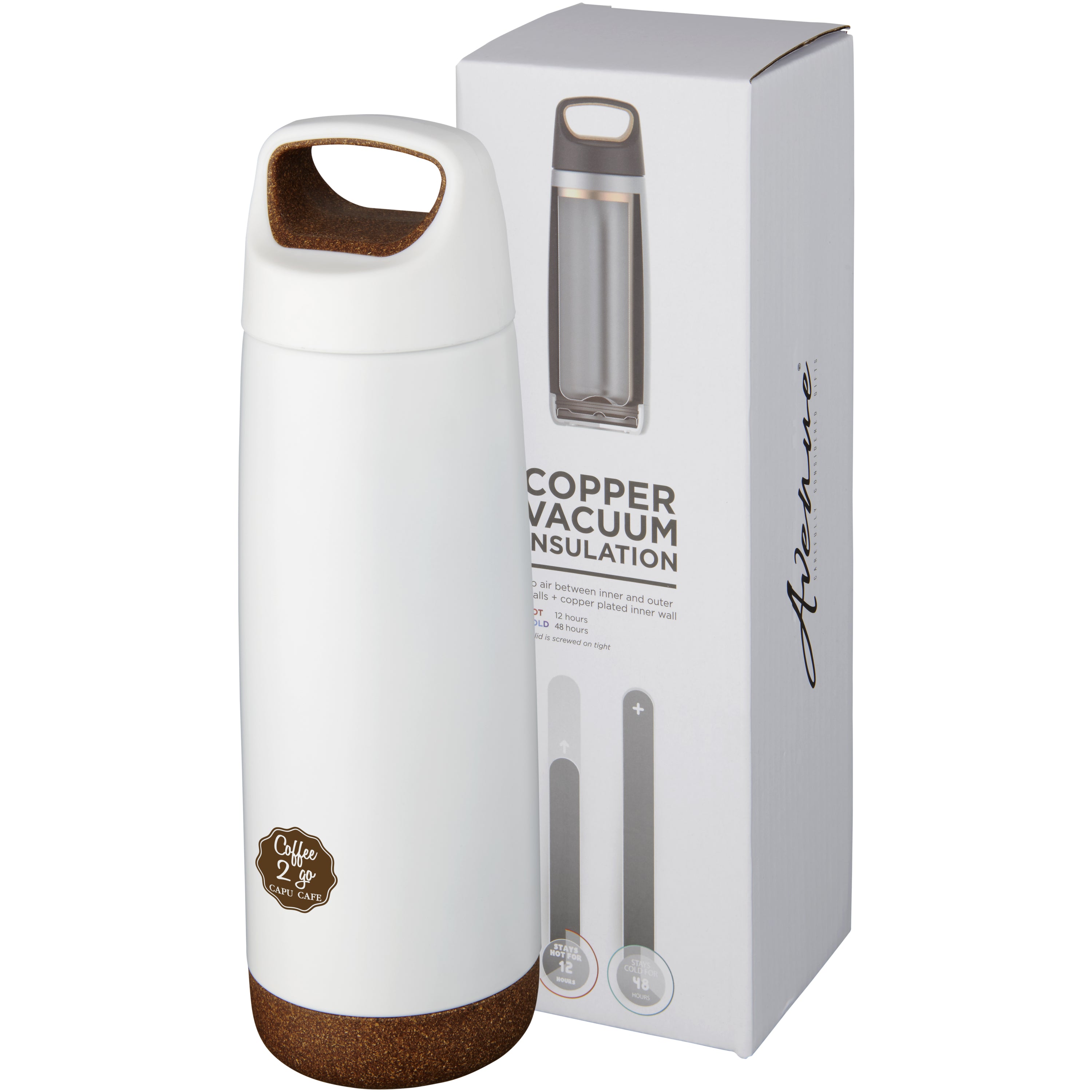 Valhalla 600ml Cork Trim Copper Insulated Bottle