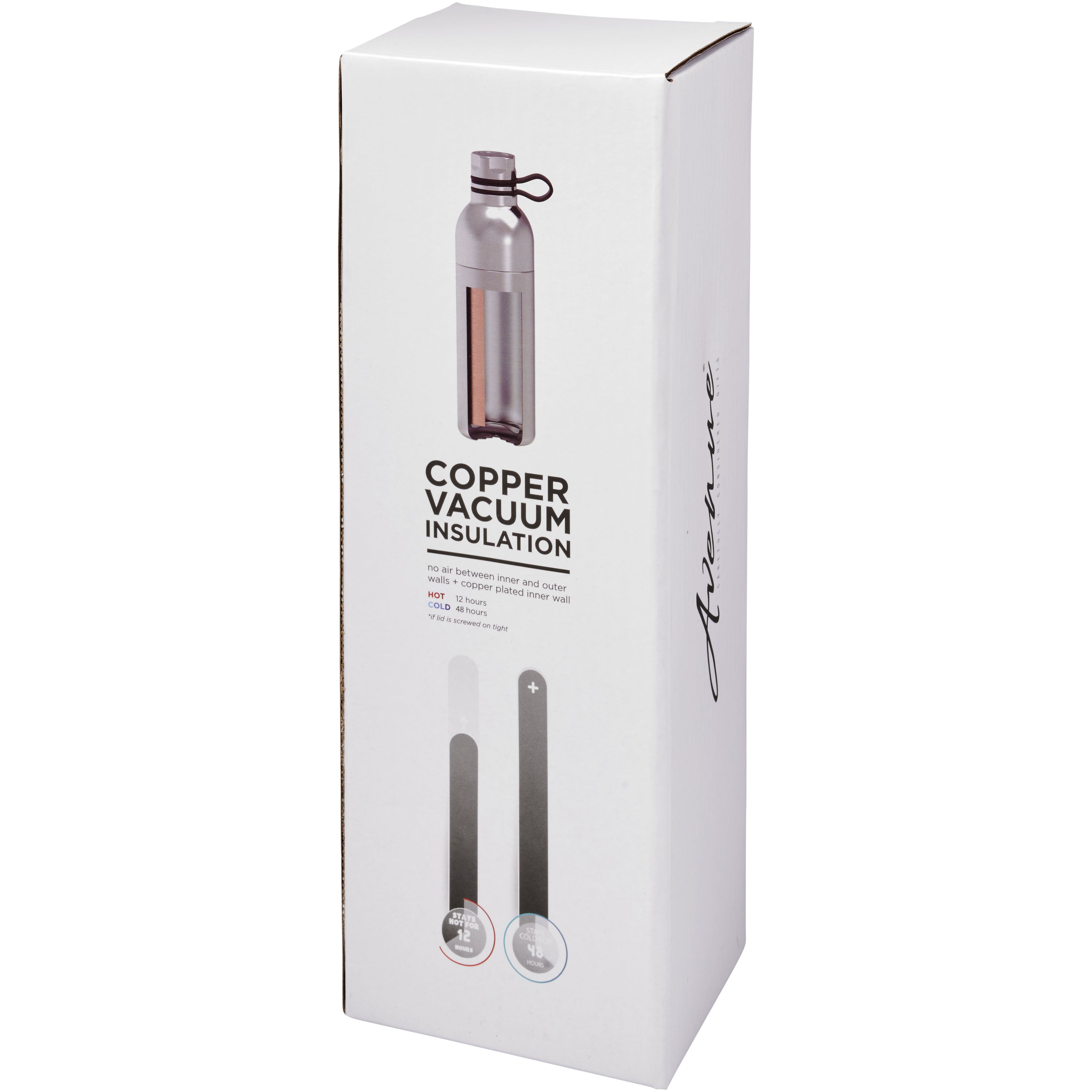 Copper Vacuum Sports Bottle with Silicone Loop
