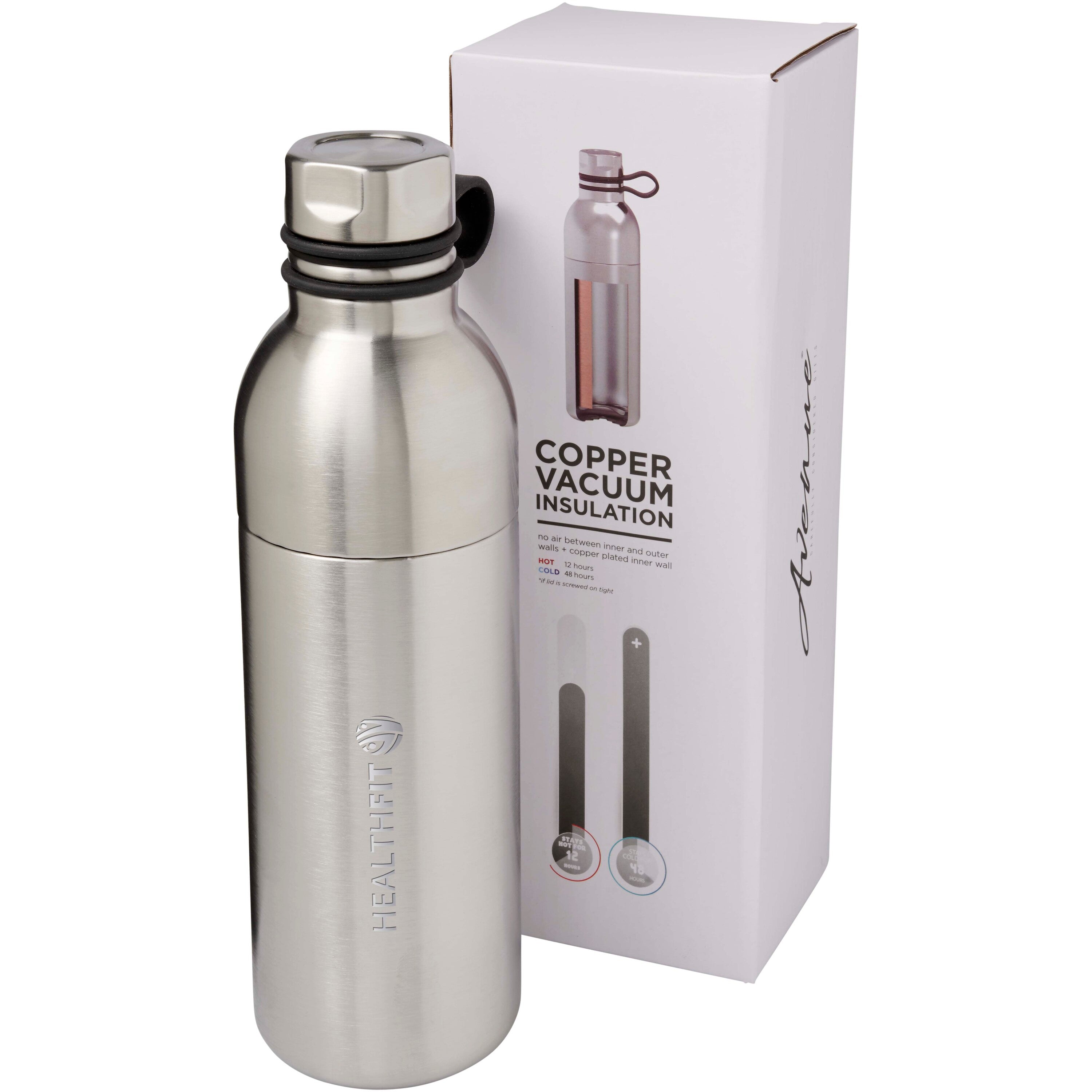 Copper Vacuum Sports Bottle with Silicone Loop