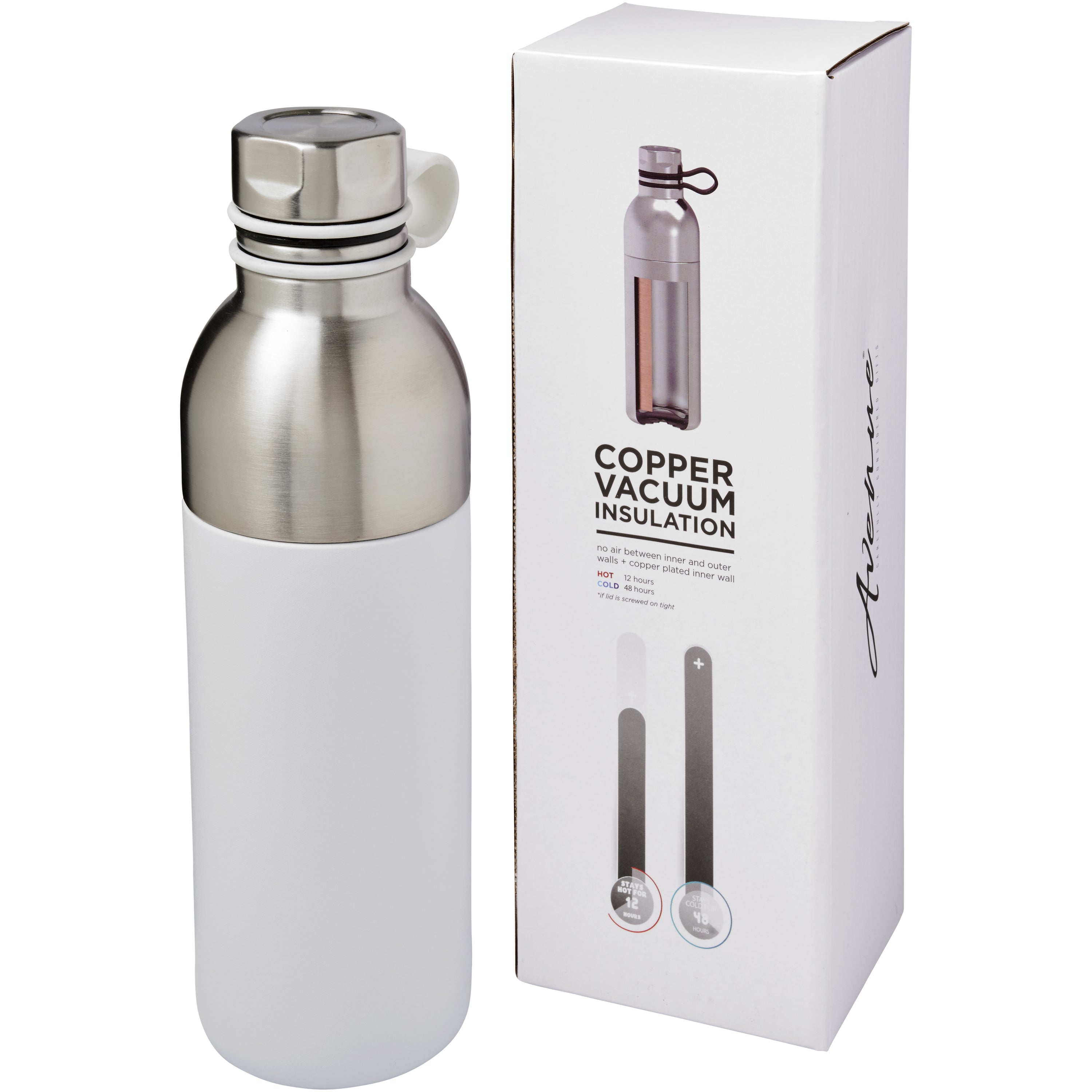 Copper Vacuum Sports Bottle with Silicone Loop