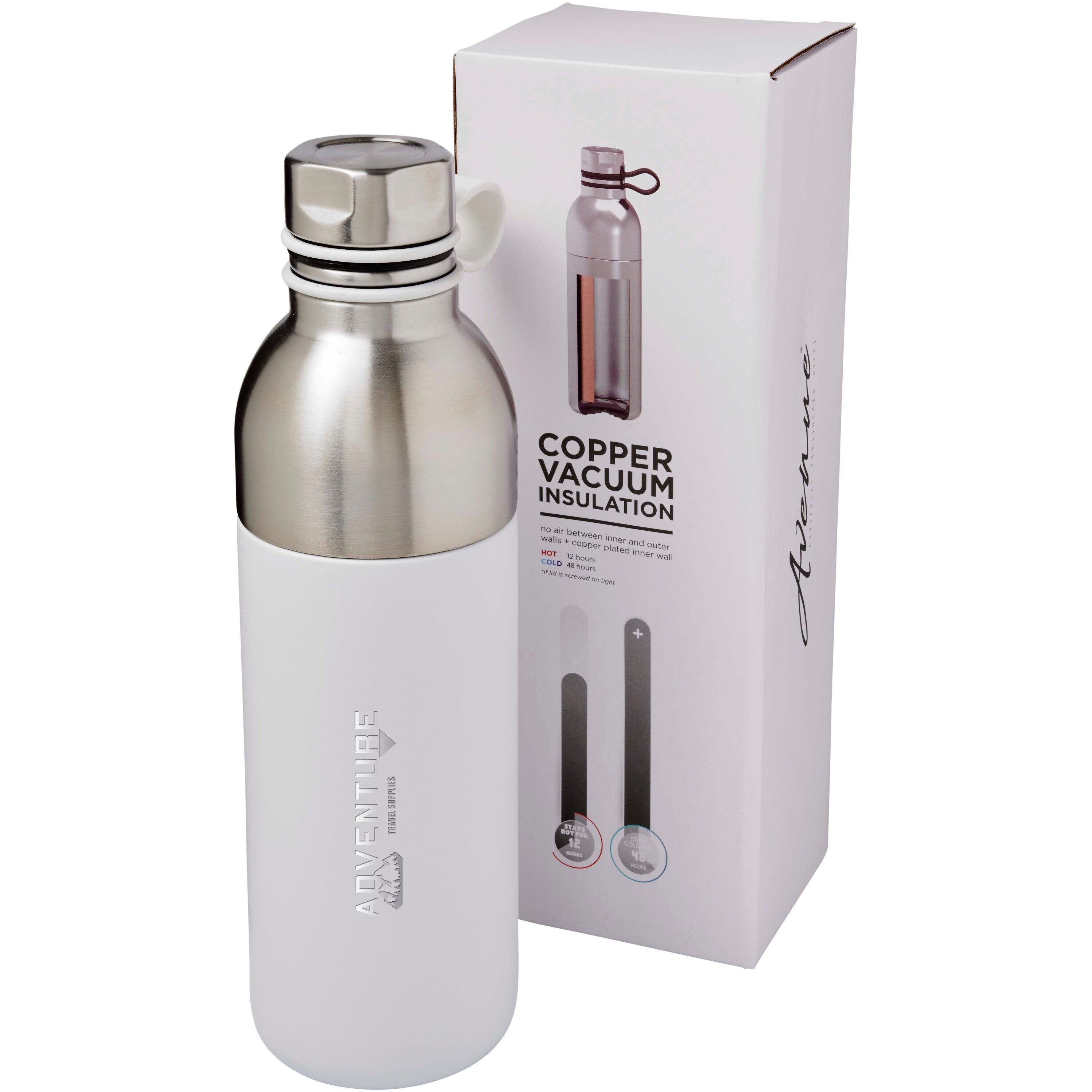 Copper Vacuum Sports Bottle with Silicone Loop