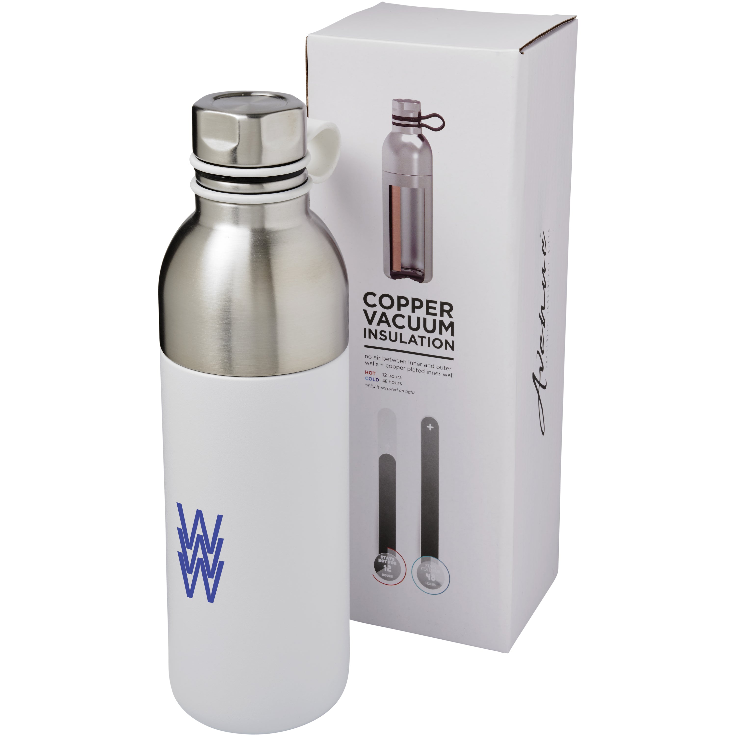 Copper Vacuum Sports Bottle with Silicone Loop