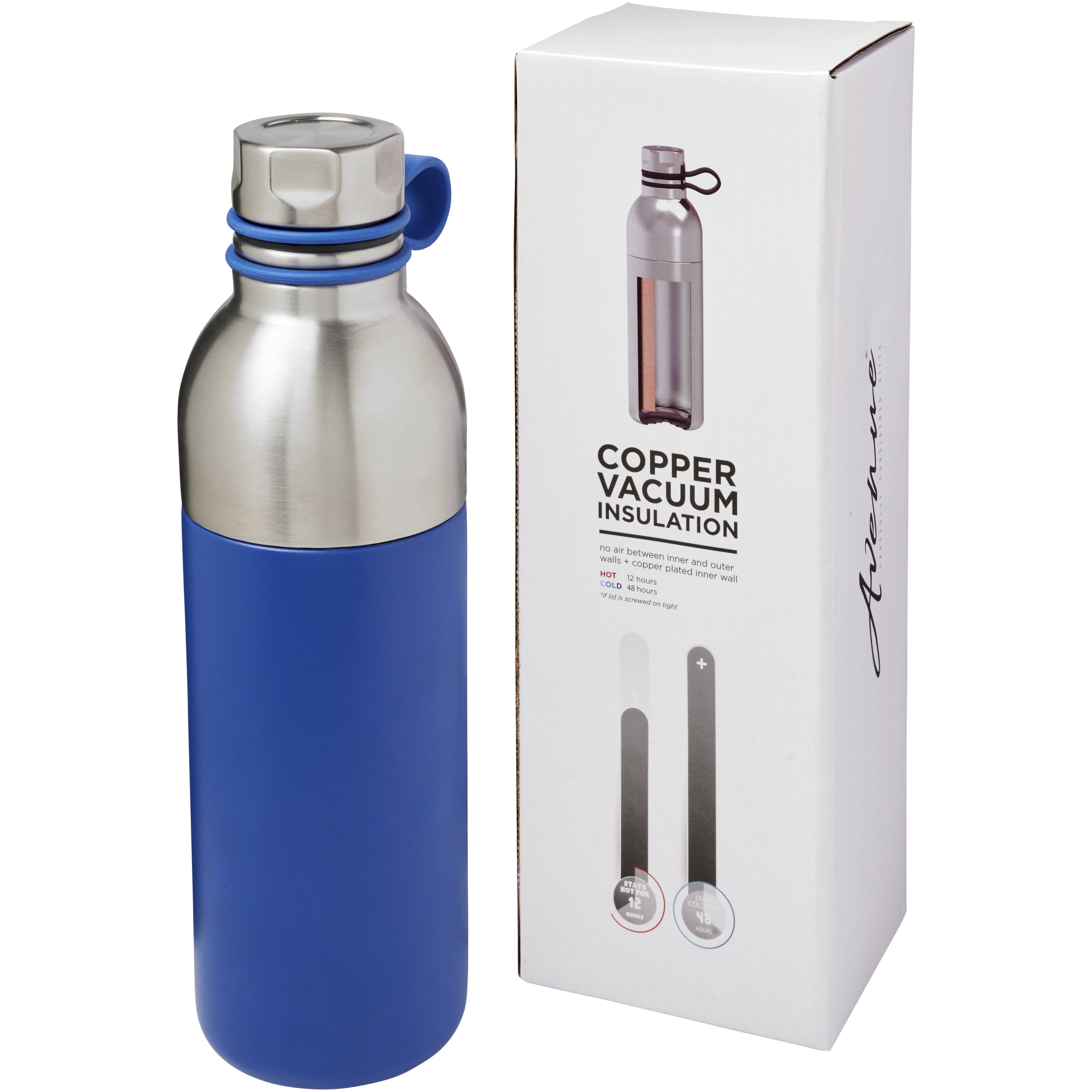 Copper Vacuum Sports Bottle with Silicone Loop