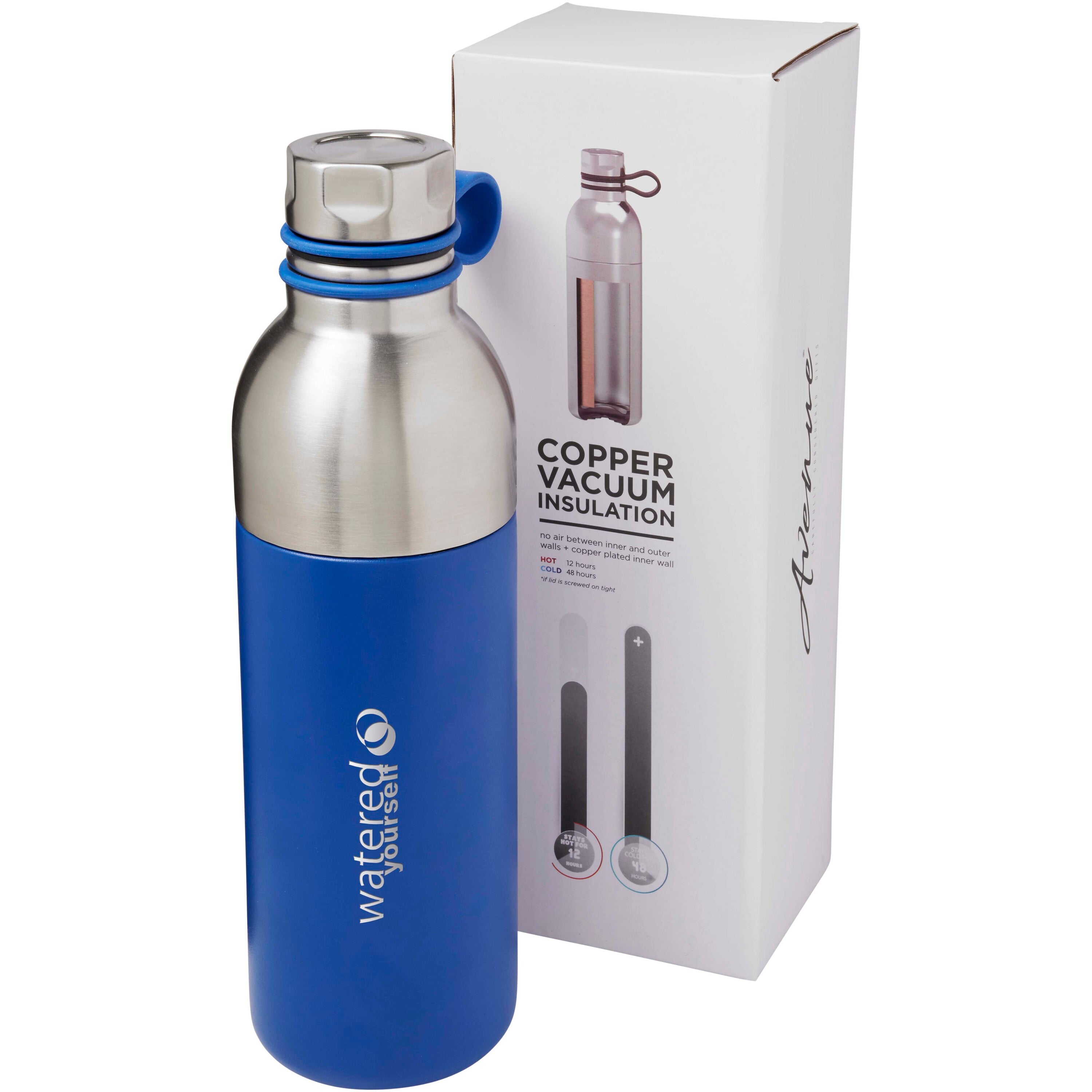 Copper Vacuum Sports Bottle with Silicone Loop