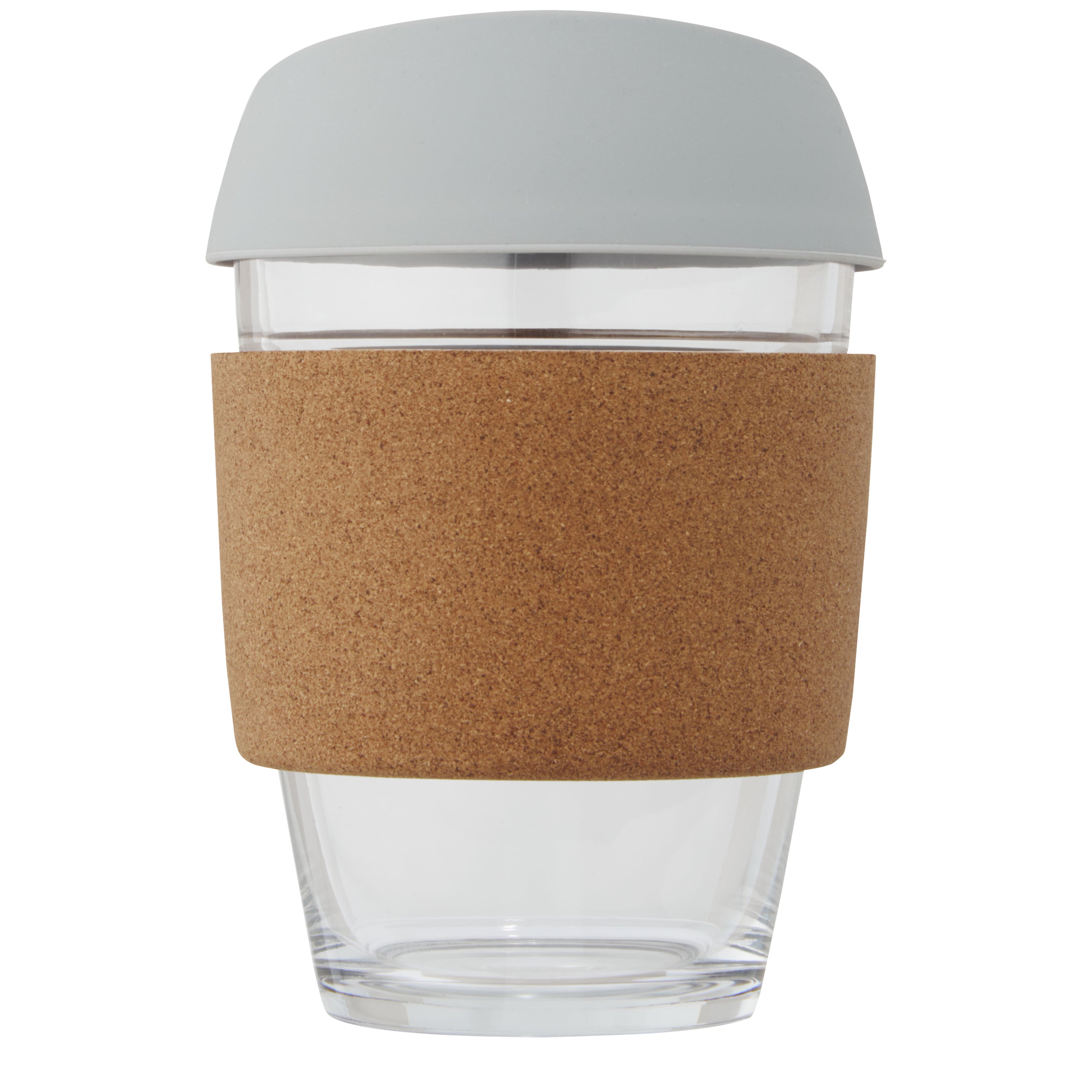 Glass Tumbler with Cork Grip & Silicone Lid