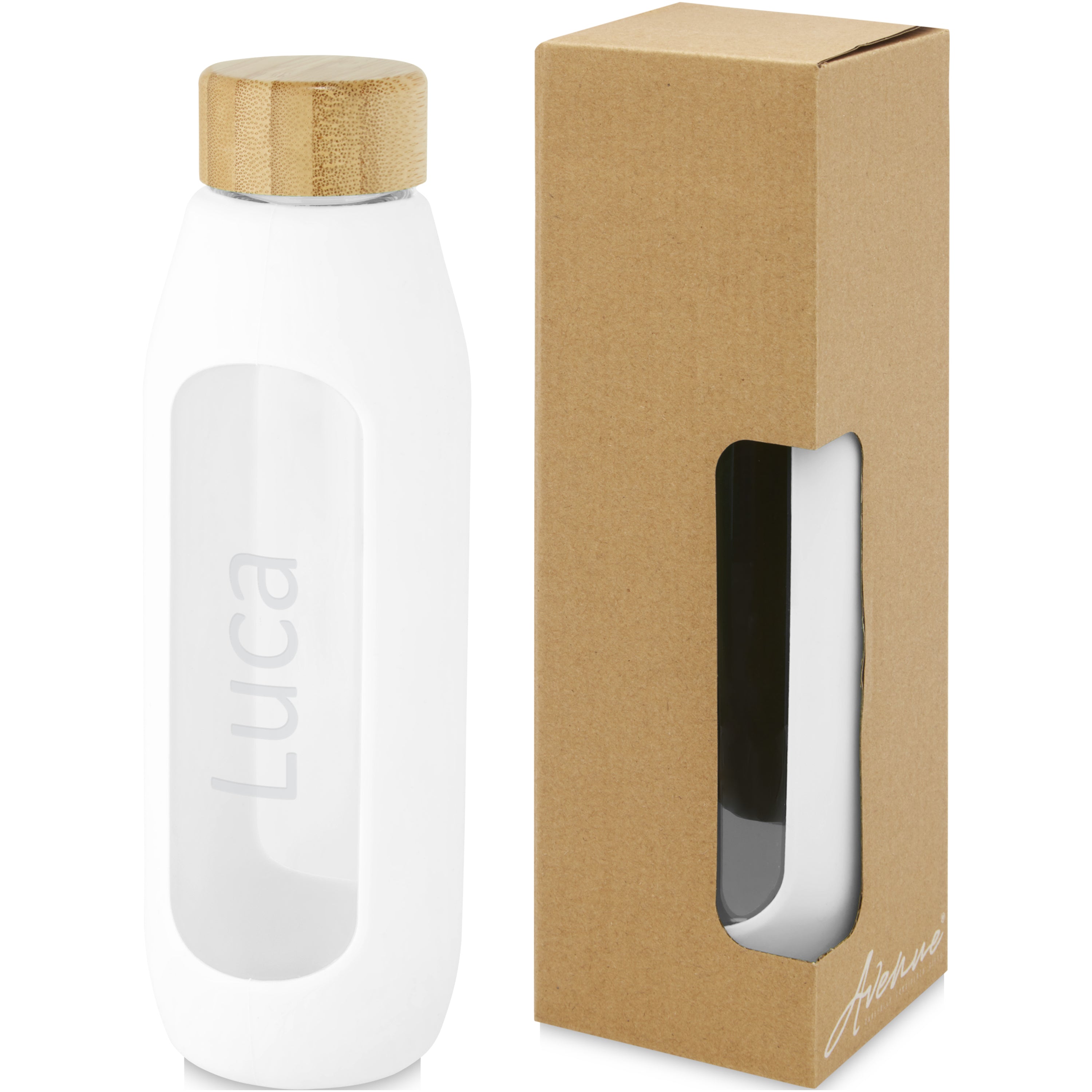 Tidan 600ml Glass Bottle with Silicone Grip