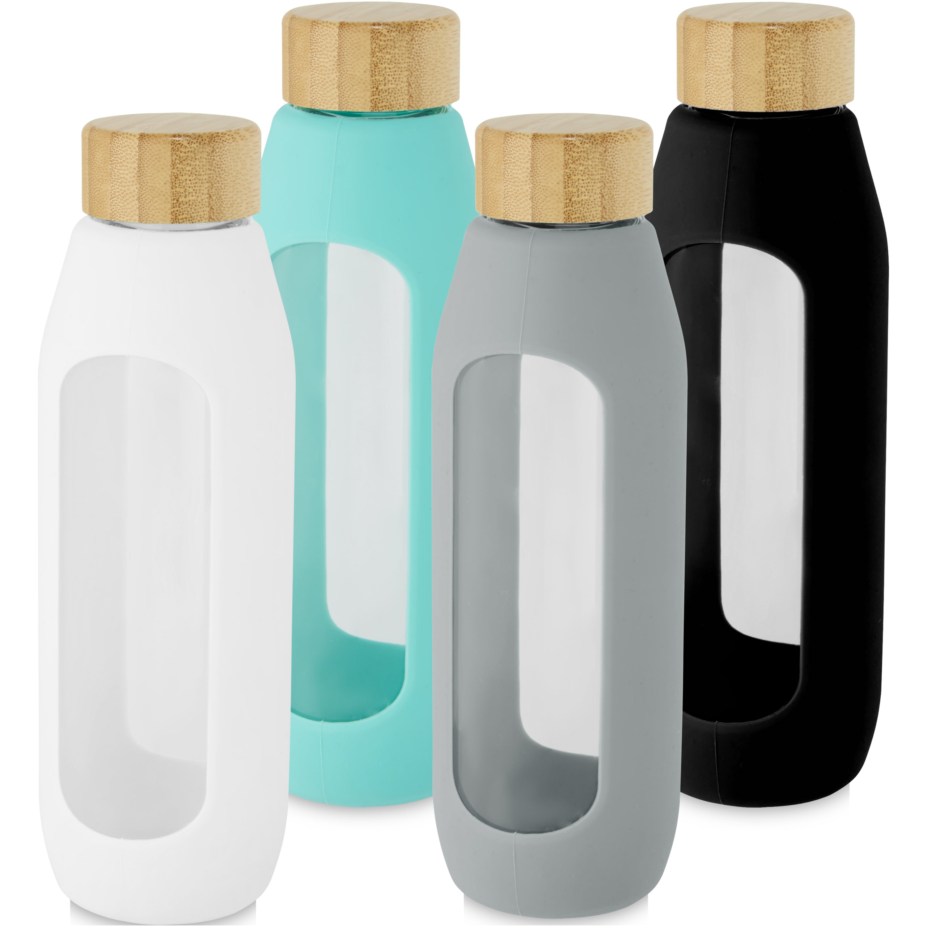 Tidan 600ml Glass Bottle with Silicone Grip