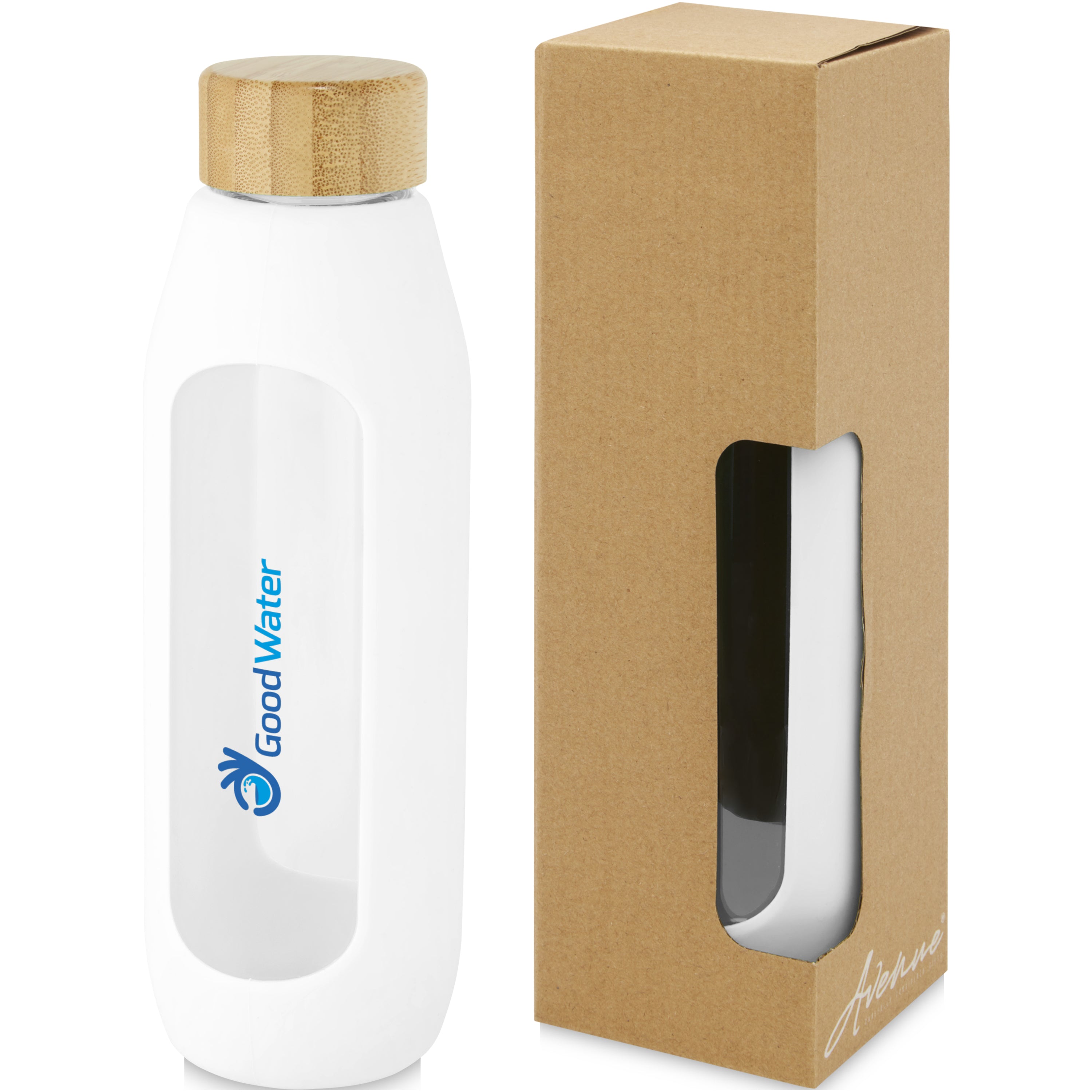 Tidan 600ml Glass Bottle with Silicone Grip