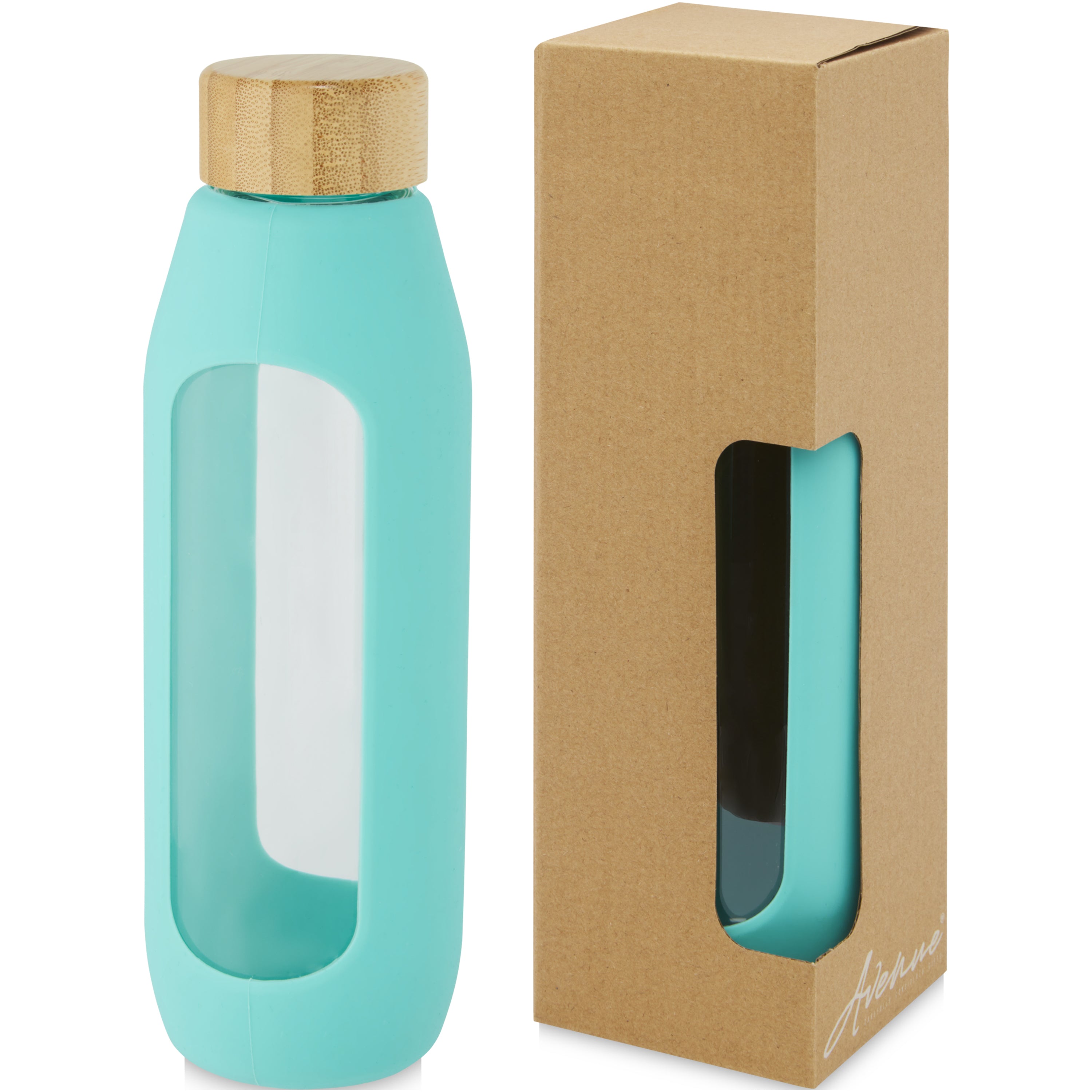 Tidan 600ml Glass Bottle with Silicone Grip