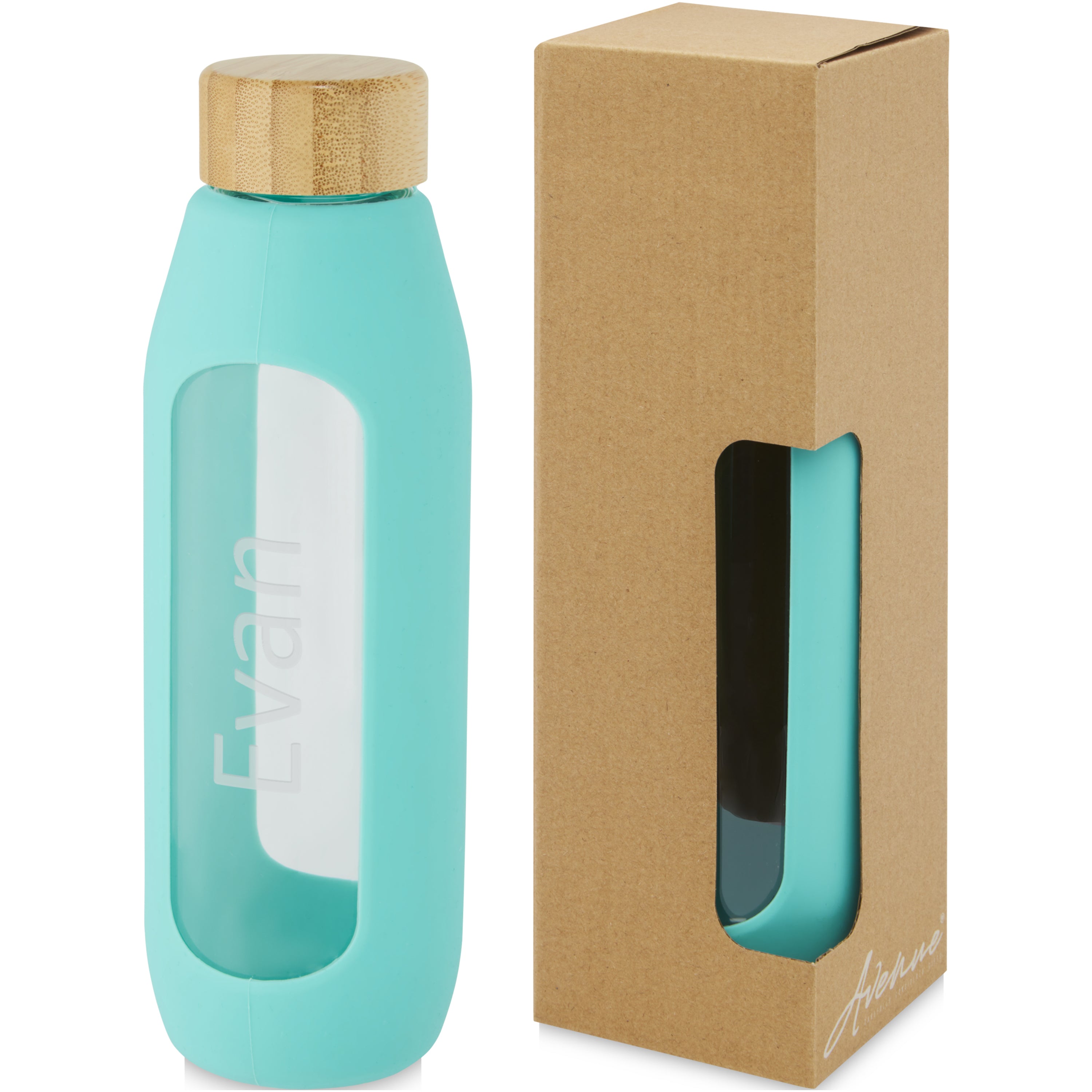 Tidan 600ml Glass Bottle with Silicone Grip
