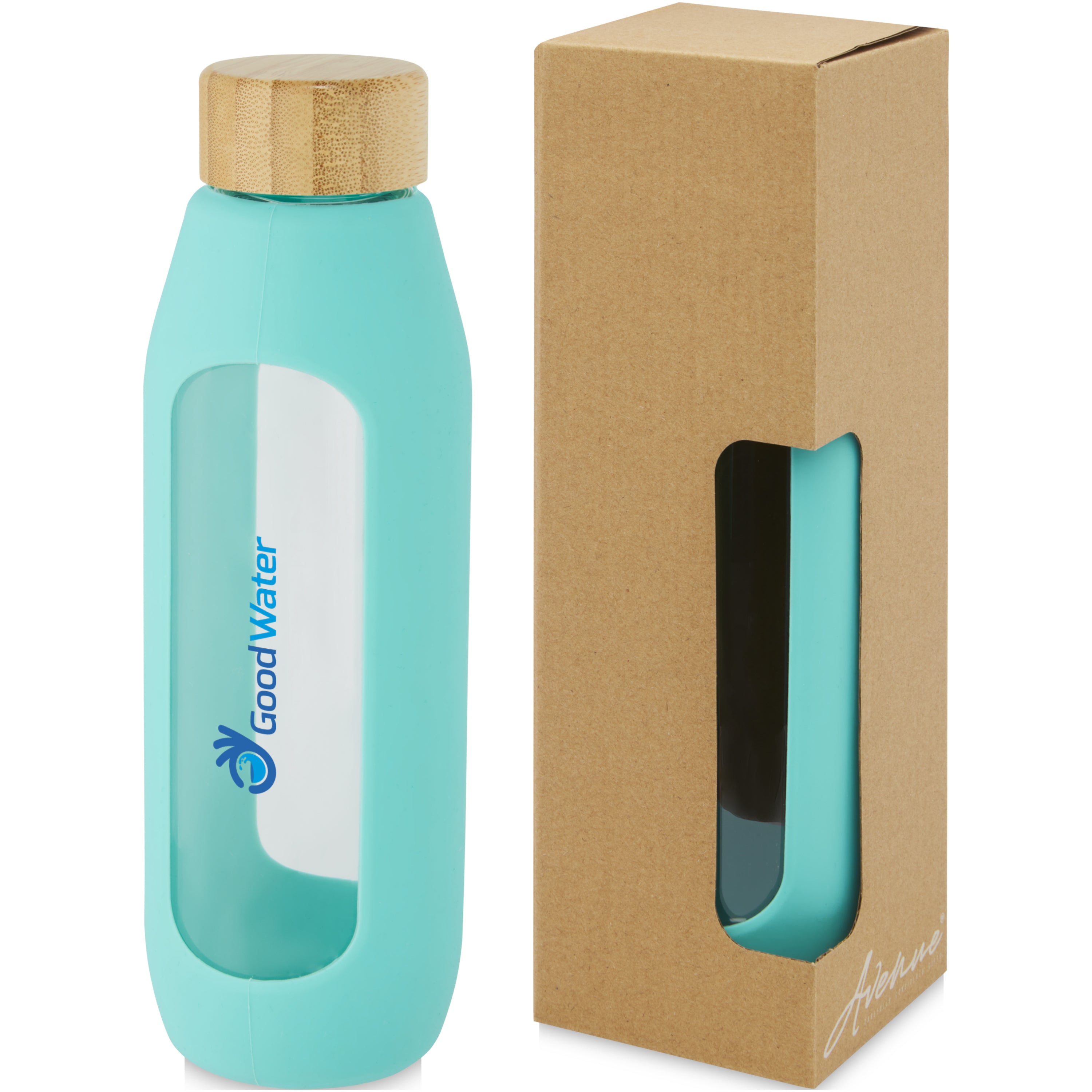 Tidan 600ml Glass Bottle with Silicone Grip