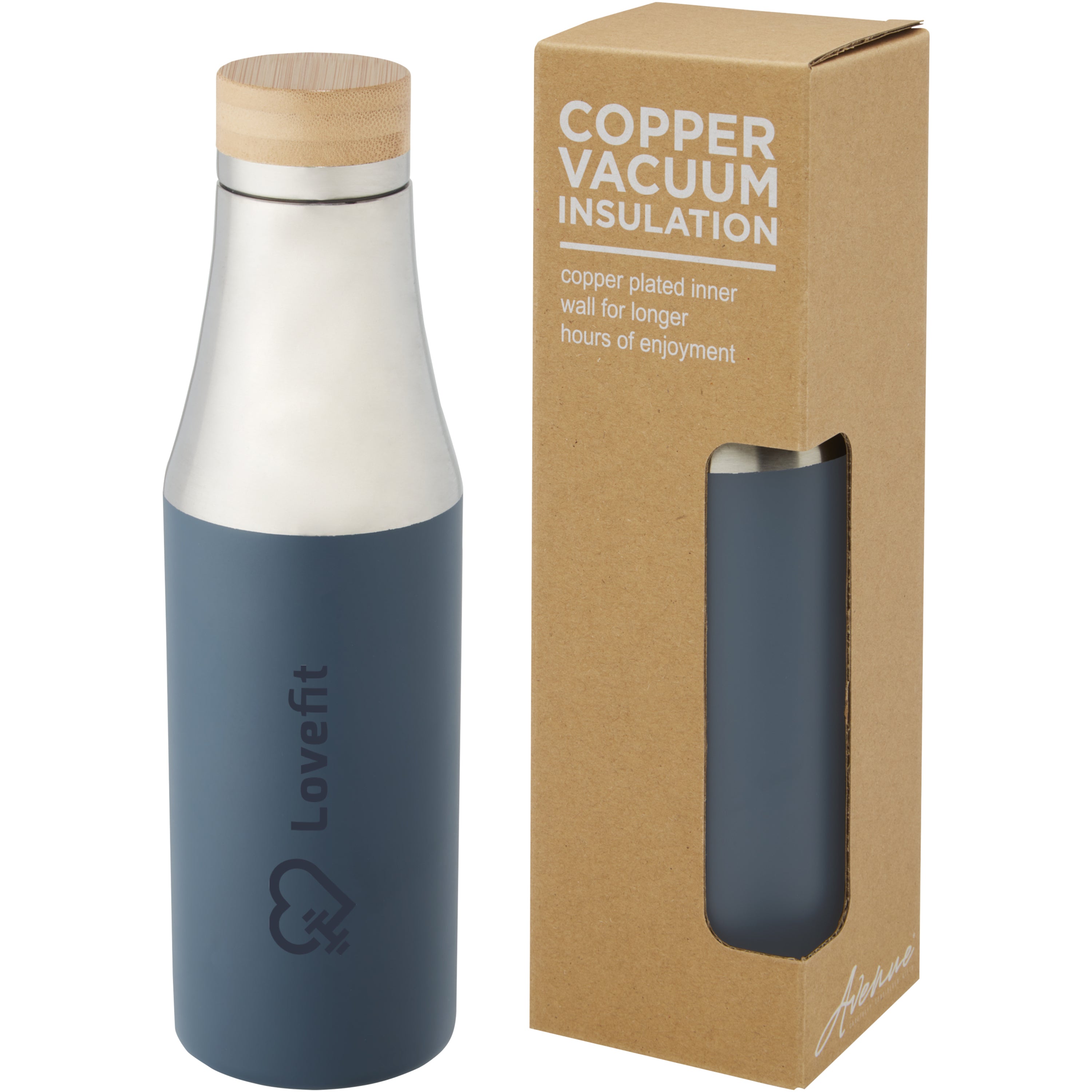 Hulan Bamboo Lid Copper Vacuum Insulated Drinks Bottle