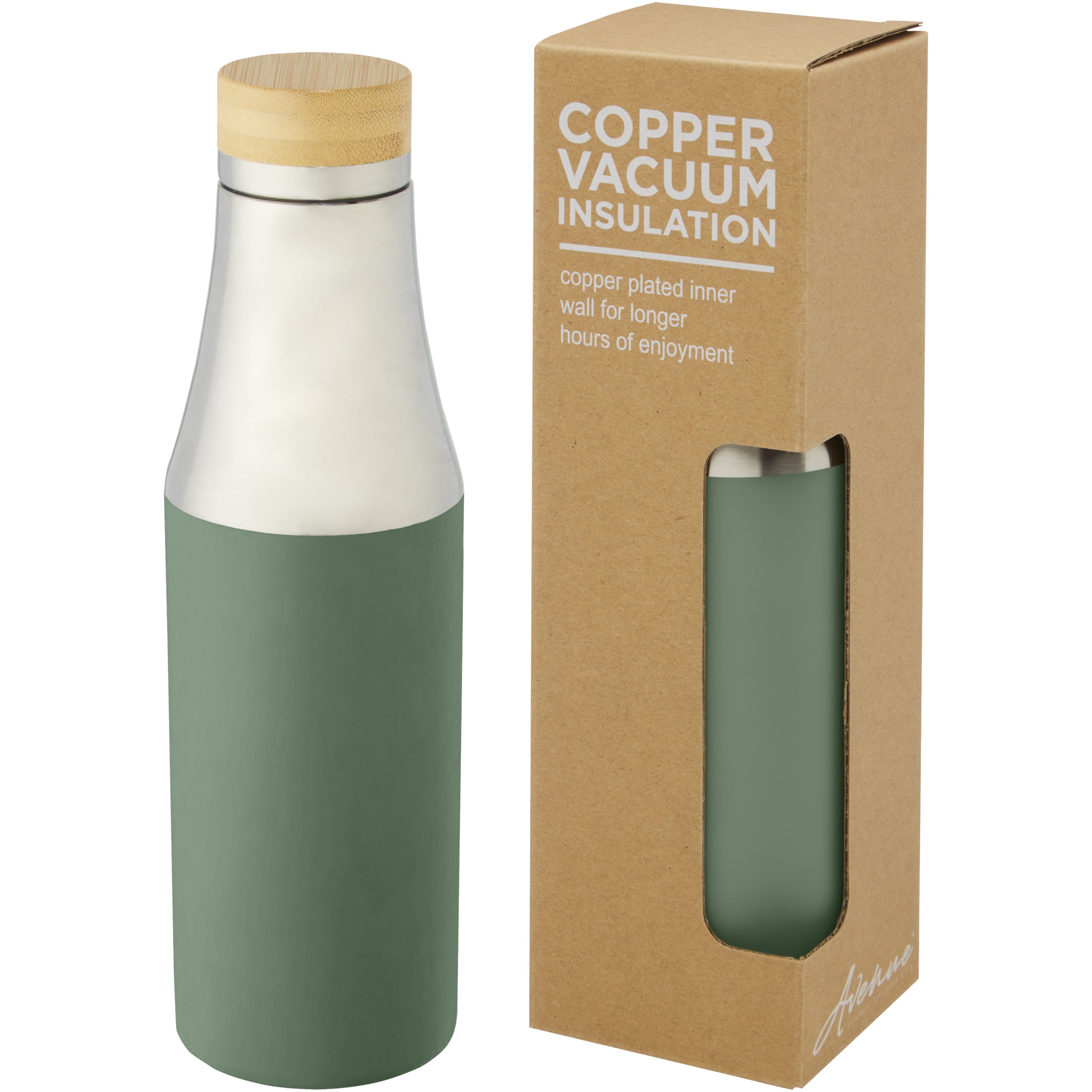 Hulan Bamboo Lid Copper Vacuum Insulated Drinks Bottle