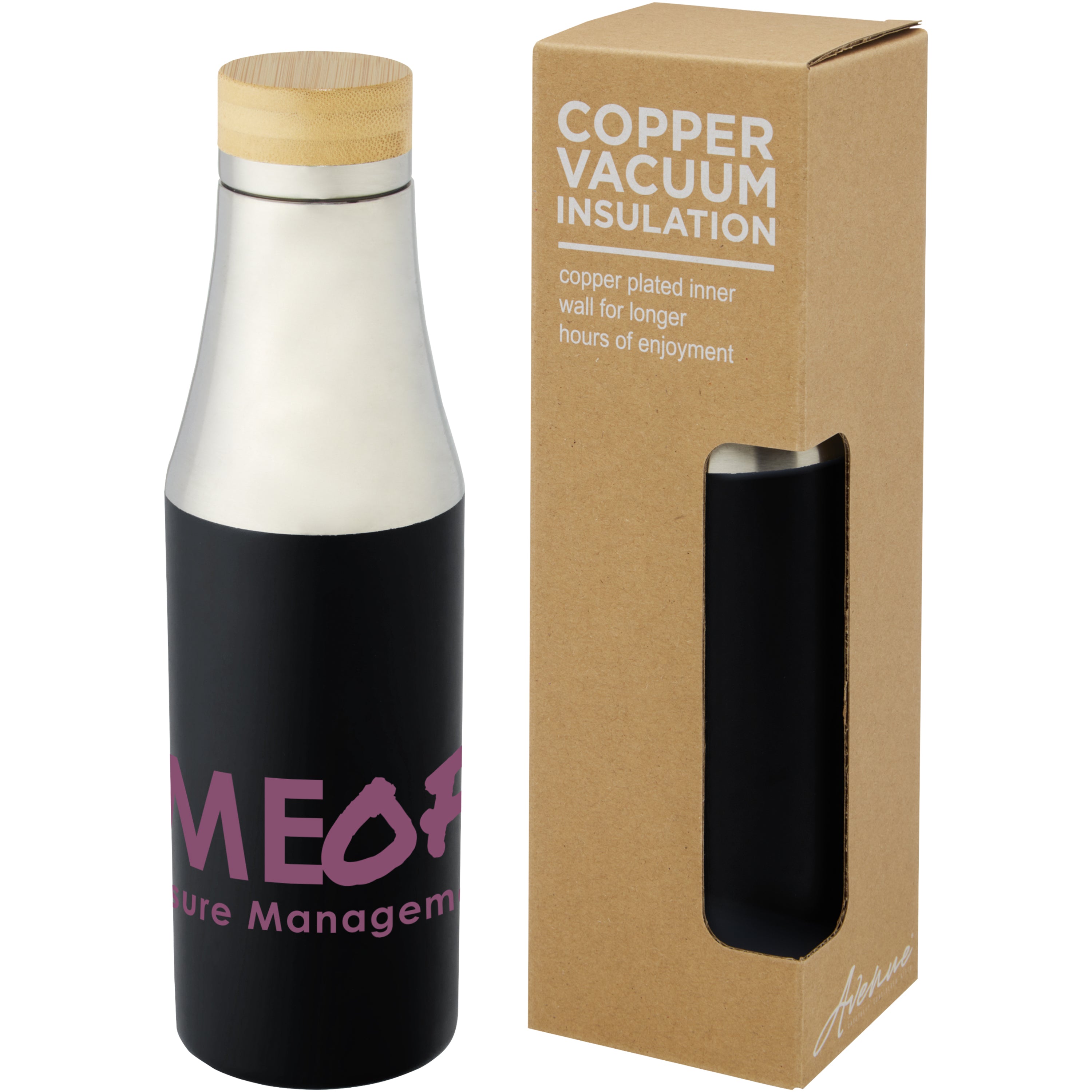 Hulan Bamboo Lid Copper Vacuum Insulated Drinks Bottle