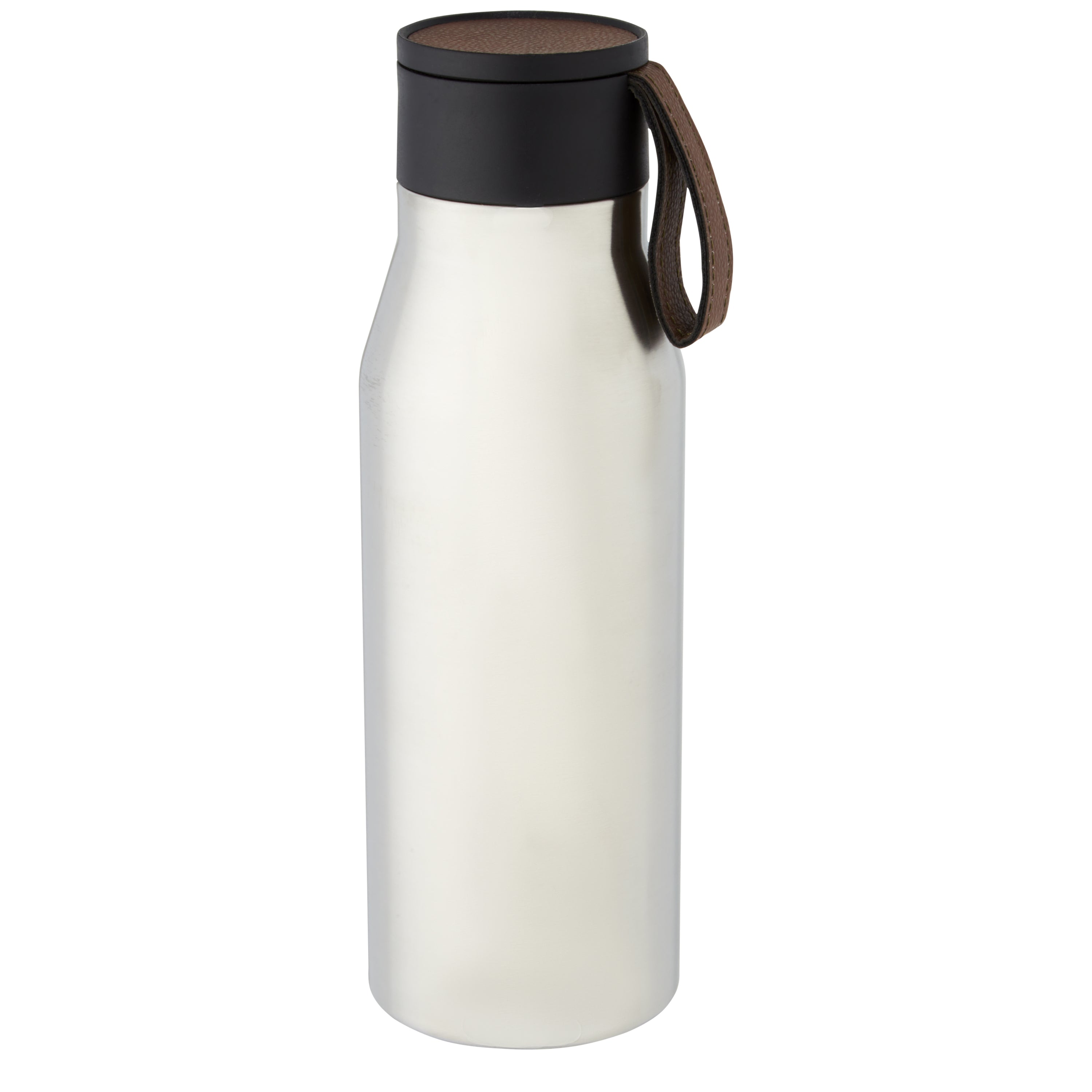 500ml Copper Insulated Water Bottle with Faux Leather Strap