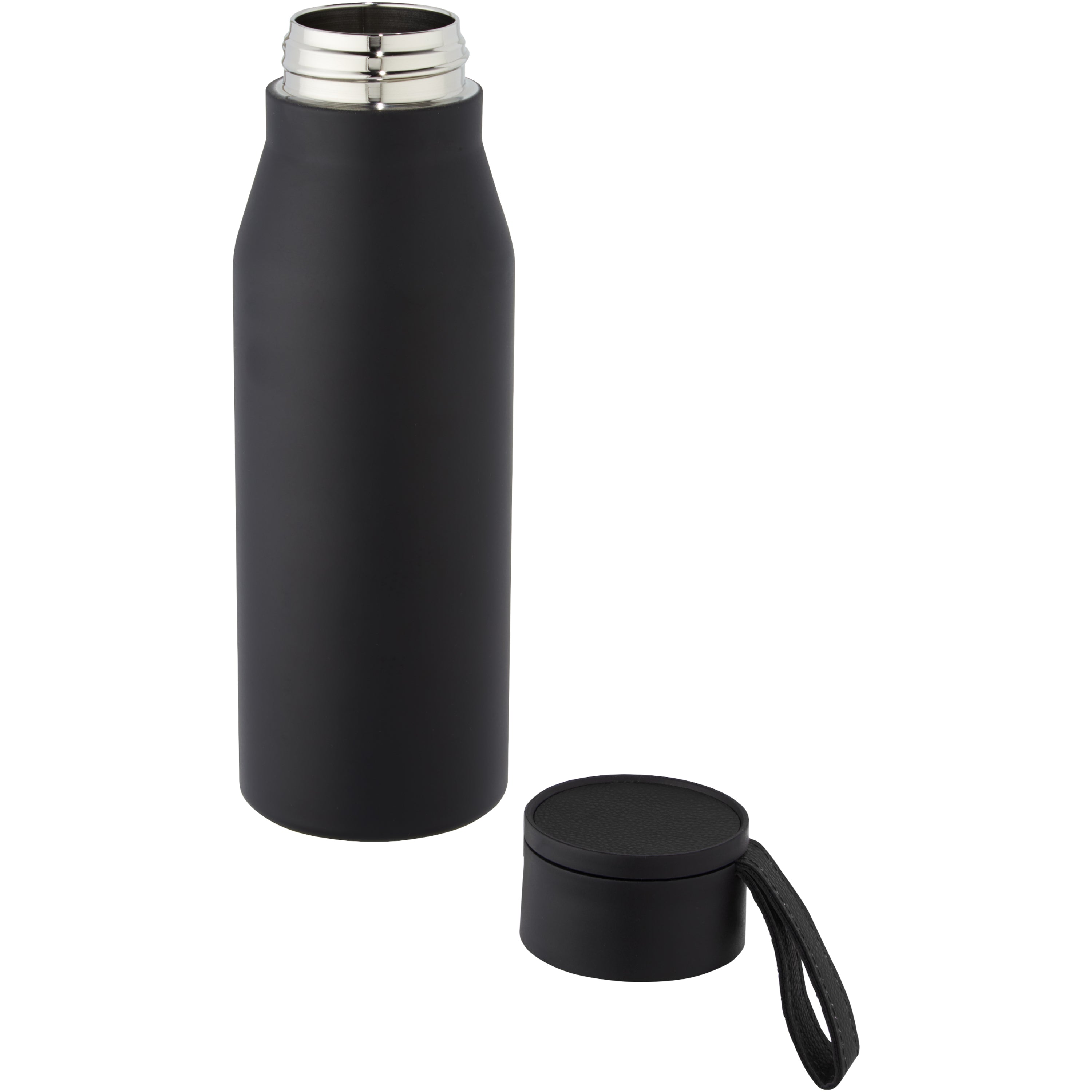 500ml Copper Insulated Water Bottle with Faux Leather Strap