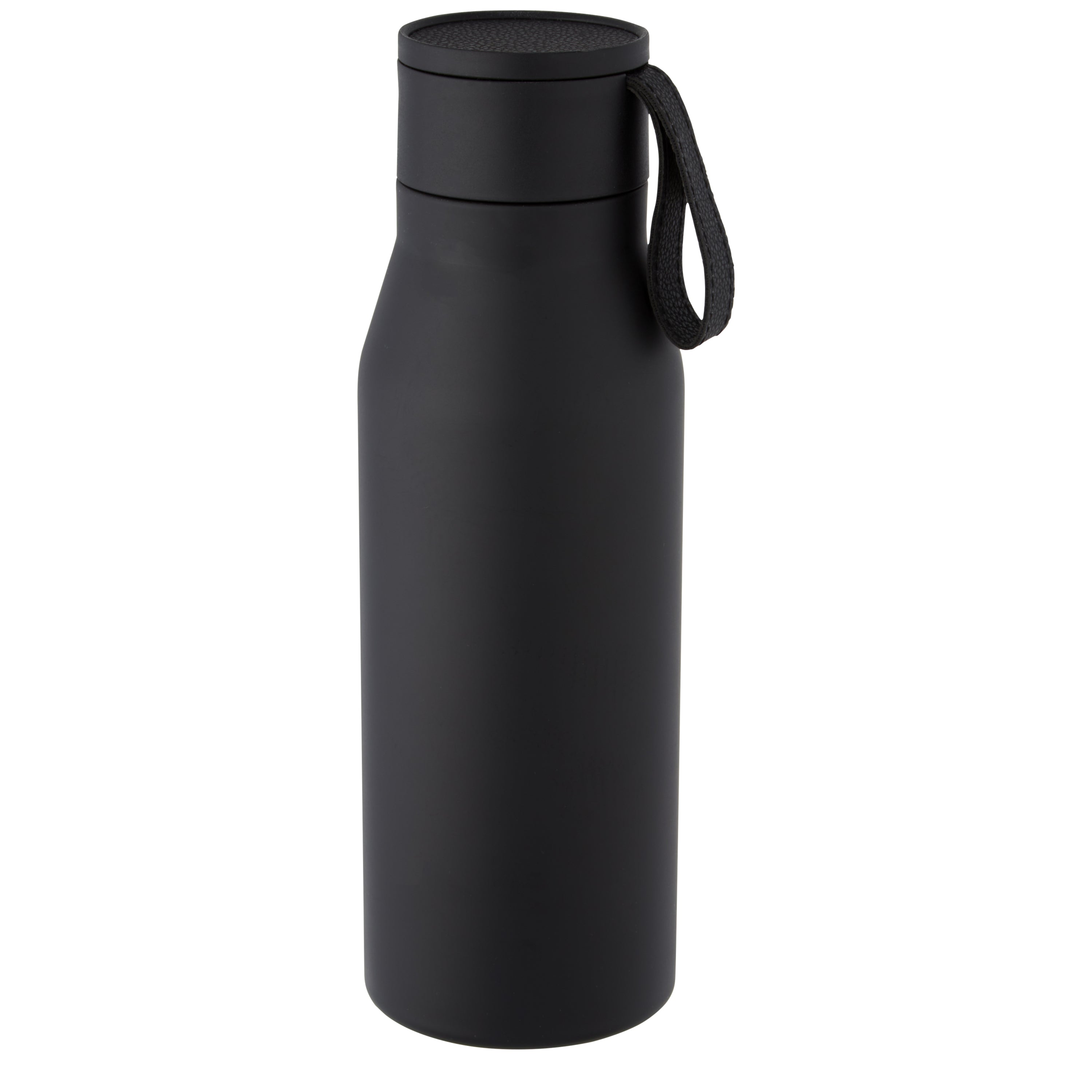 500ml Copper Insulated Water Bottle with Faux Leather Strap