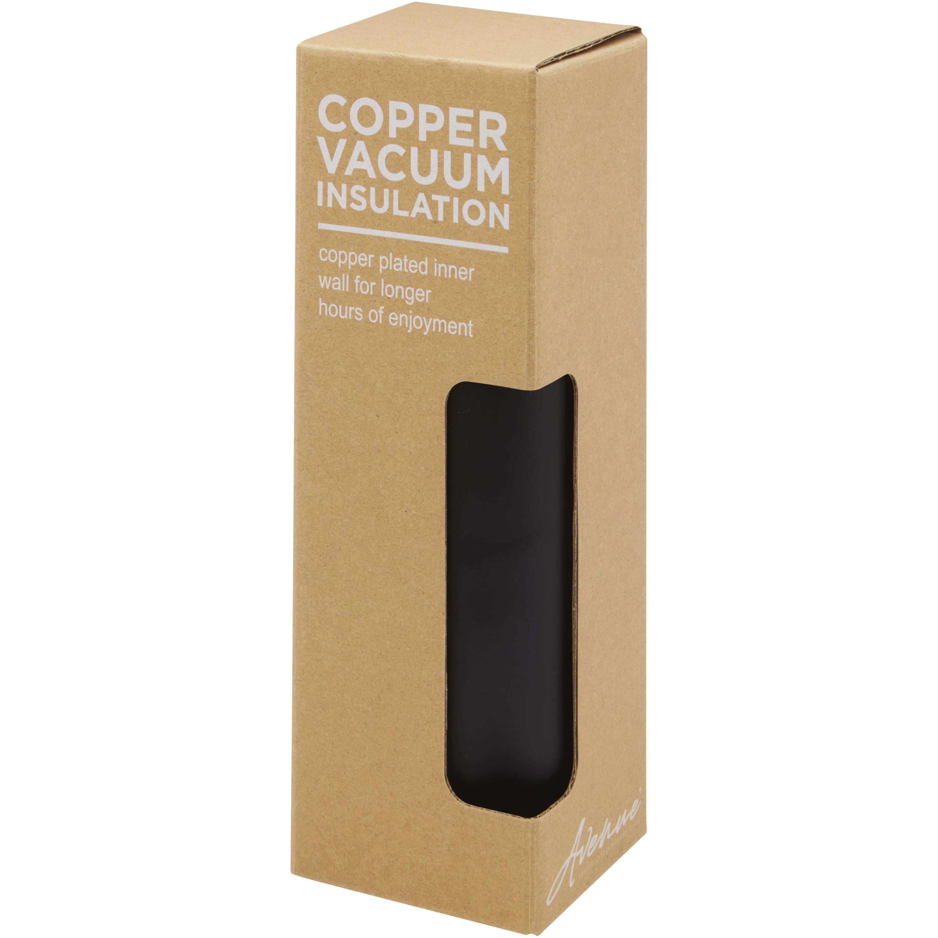 500ml Copper Insulated Water Bottle with Faux Leather Strap