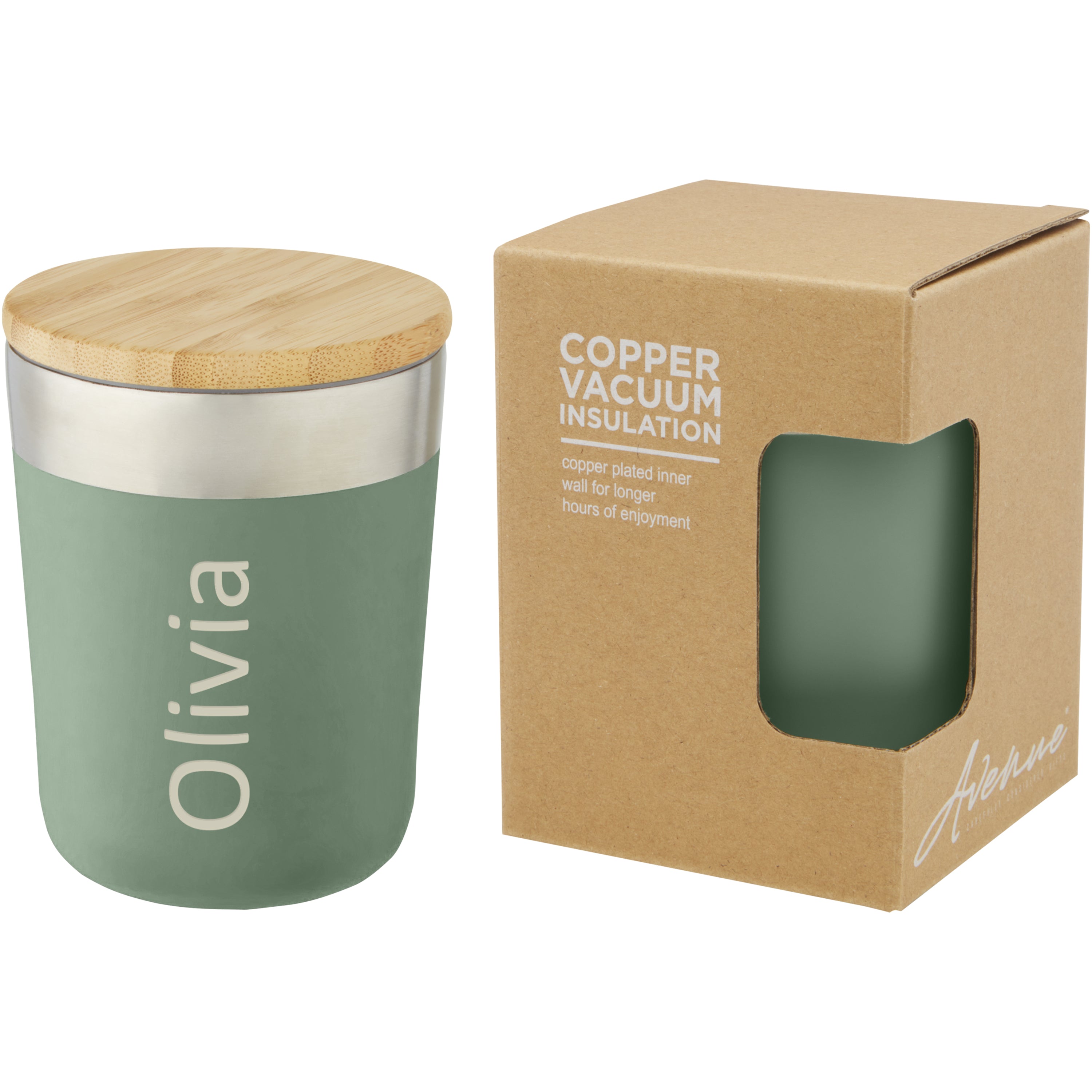 Lagan 330ml Insulated Tumbler with Organic Bamboo Lid
