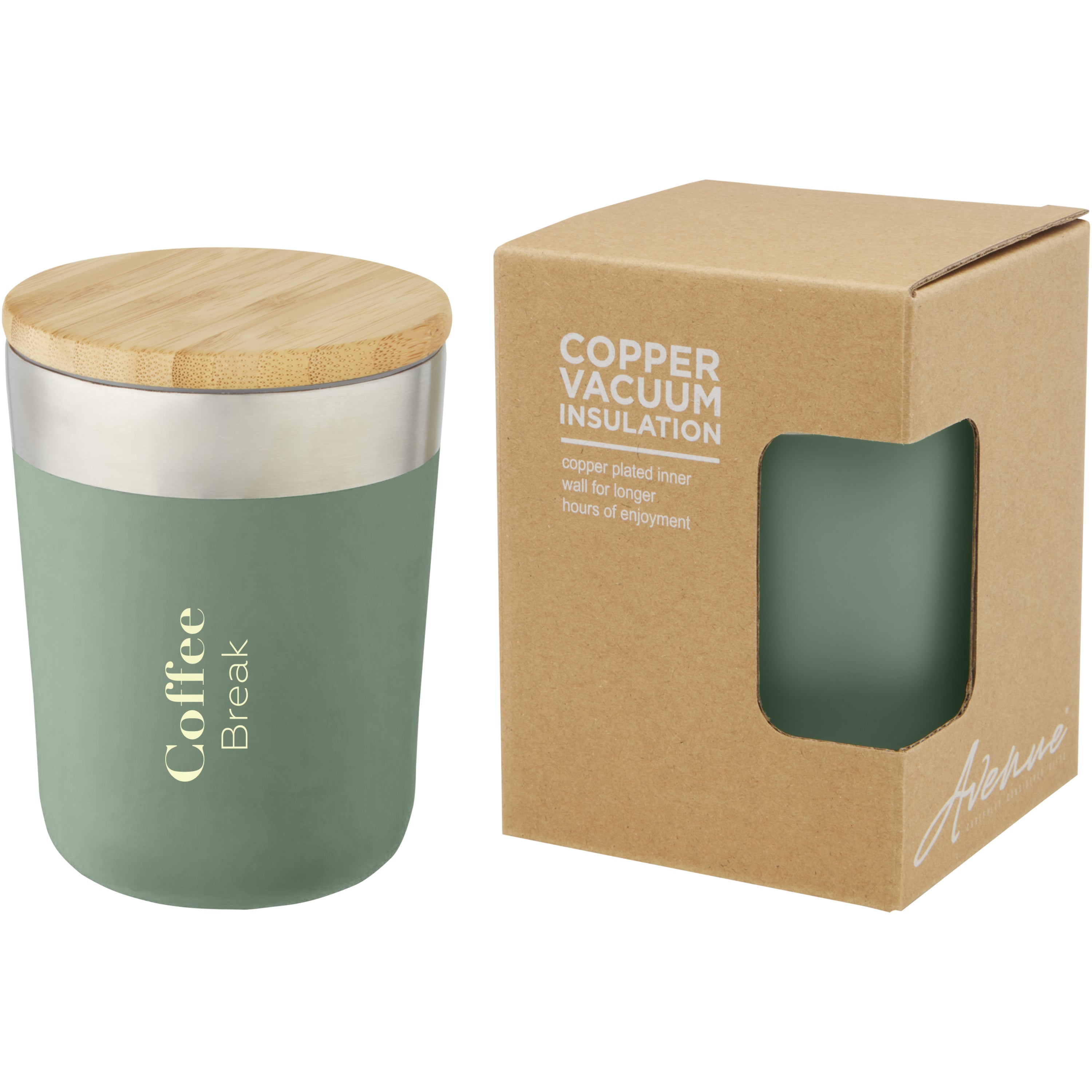 Lagan 330ml Insulated Tumbler with Organic Bamboo Lid