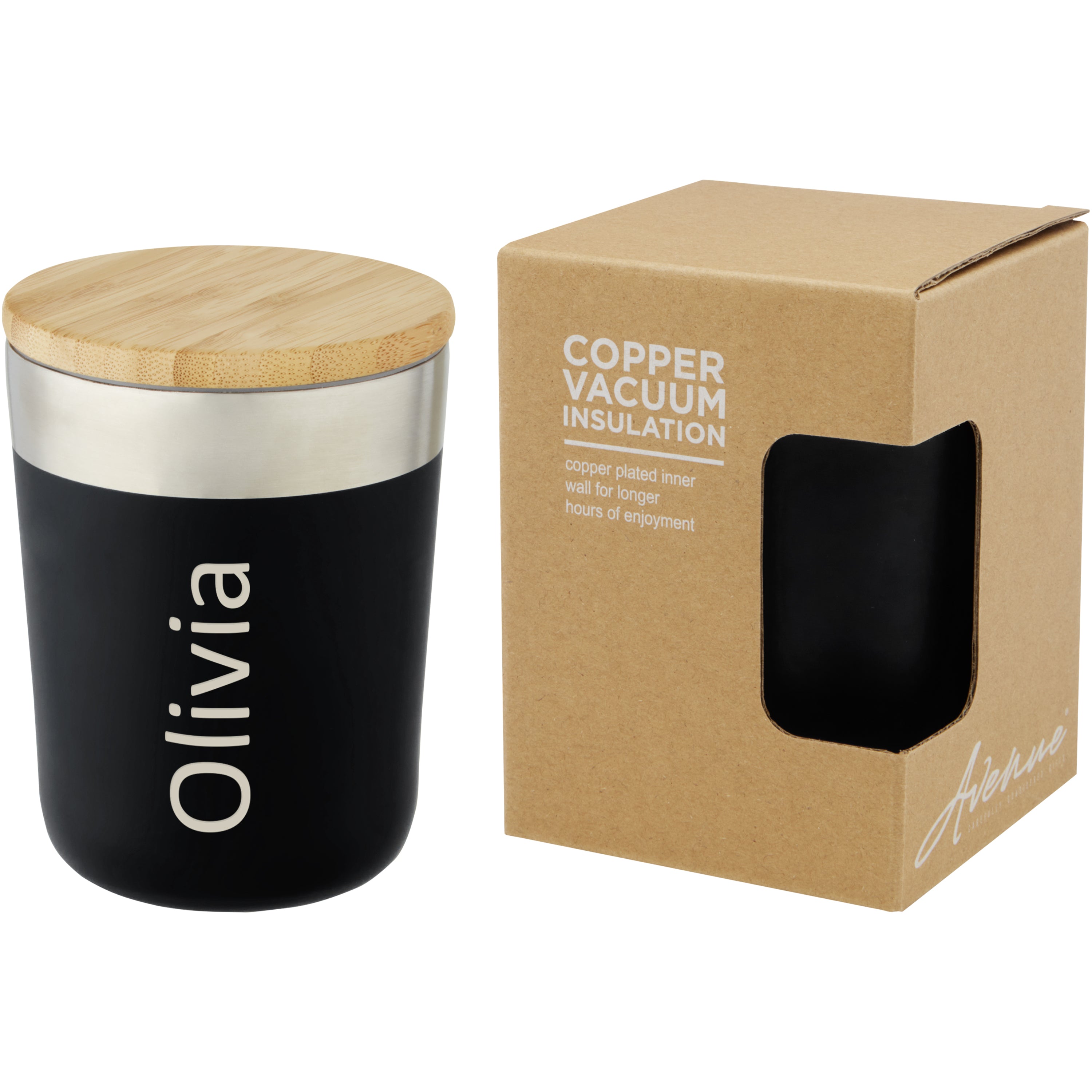 Lagan 330ml Insulated Tumbler with Organic Bamboo Lid