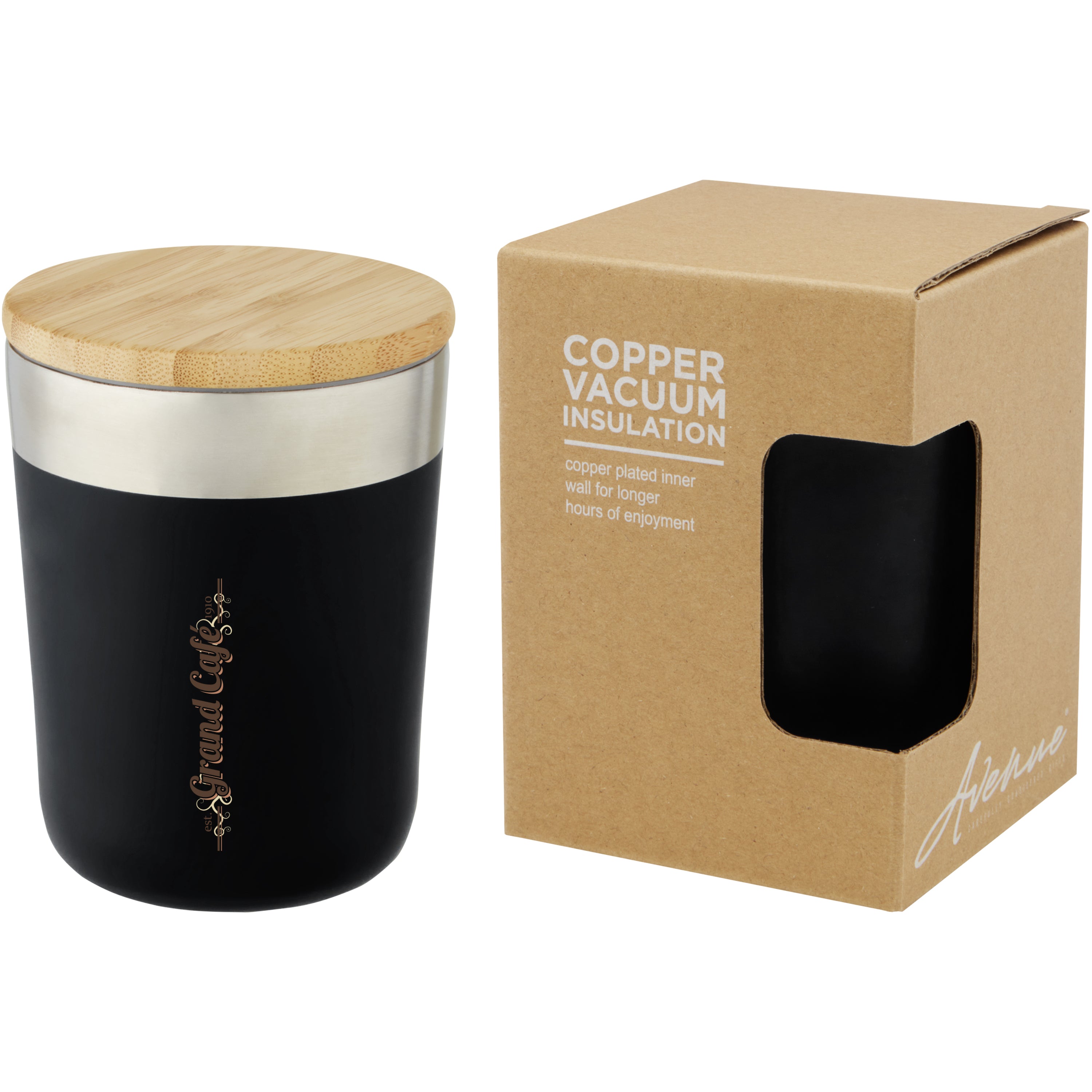 Lagan 330ml Insulated Tumbler with Organic Bamboo Lid