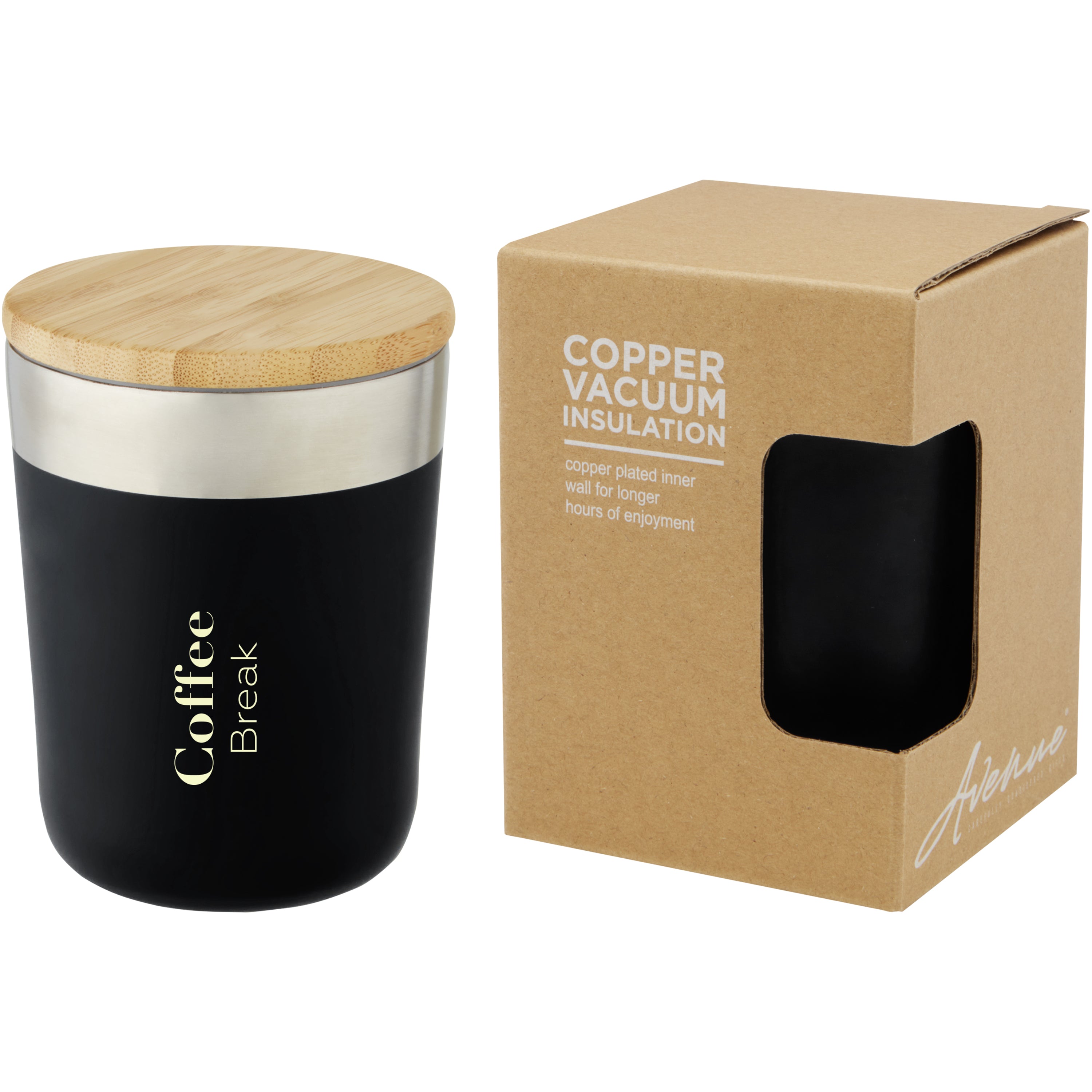 Lagan 330ml Insulated Tumbler with Organic Bamboo Lid
