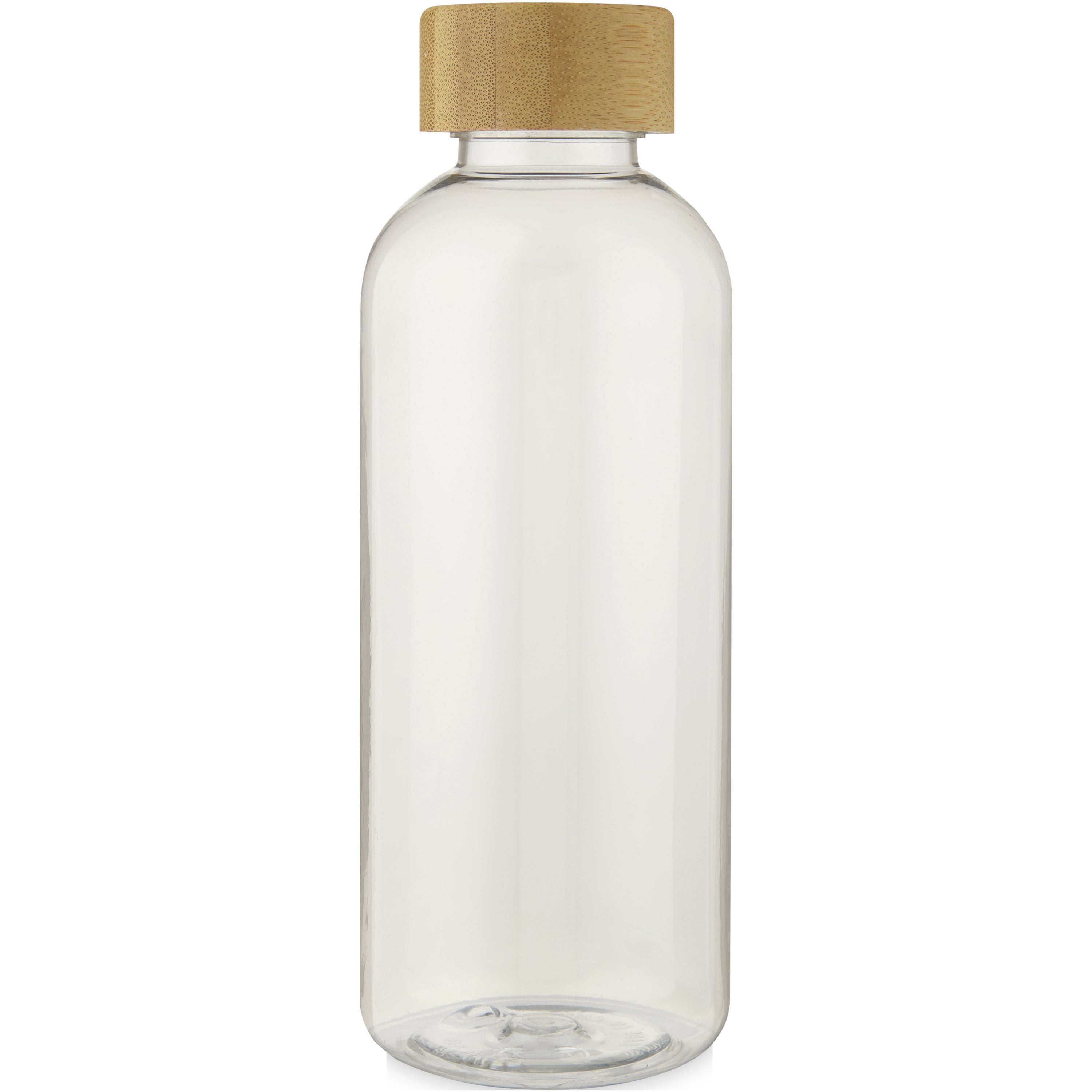 Reusable Recycled Plastic Water Bottle with Bamboo Lid