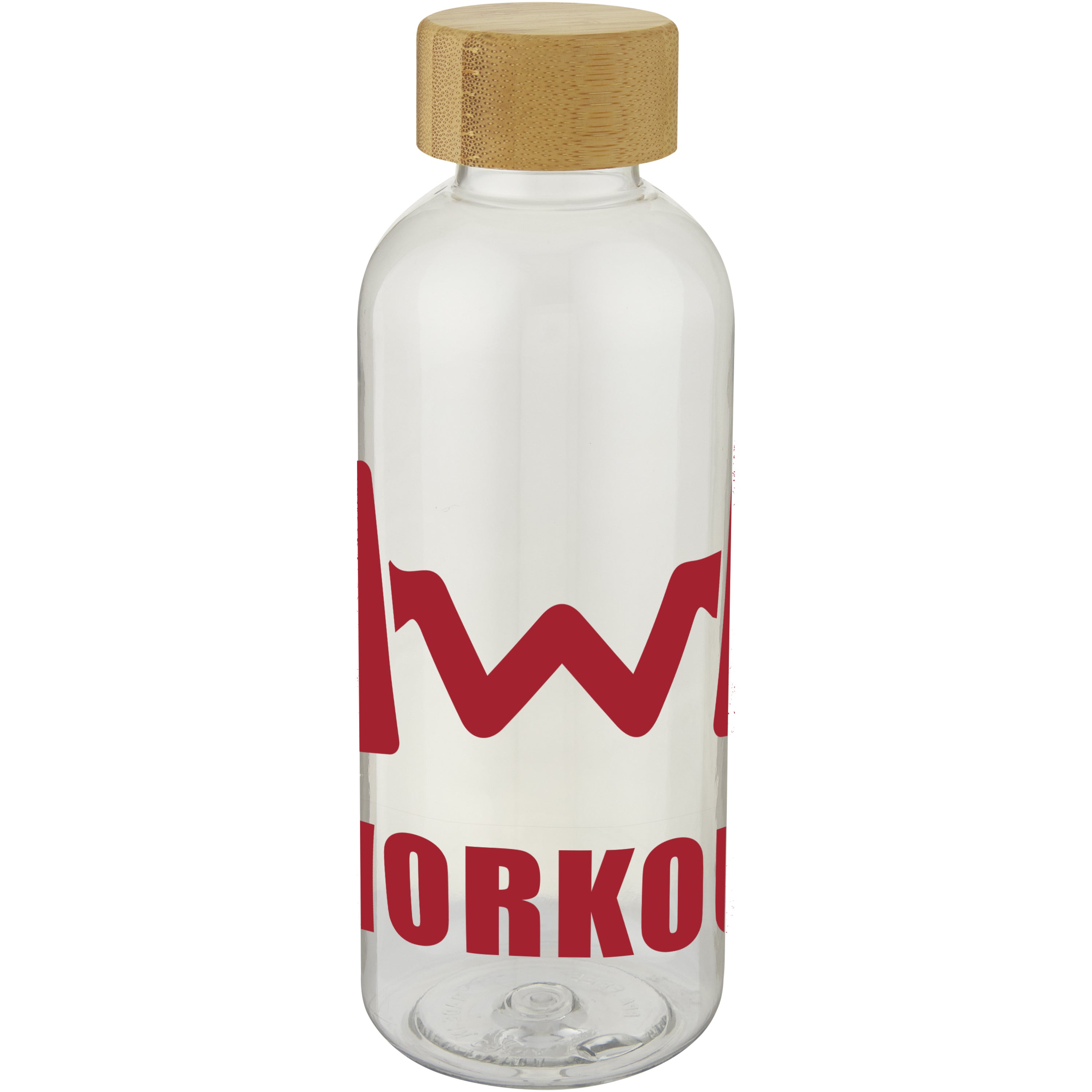 Reusable Recycled Plastic Water Bottle with Bamboo Lid
