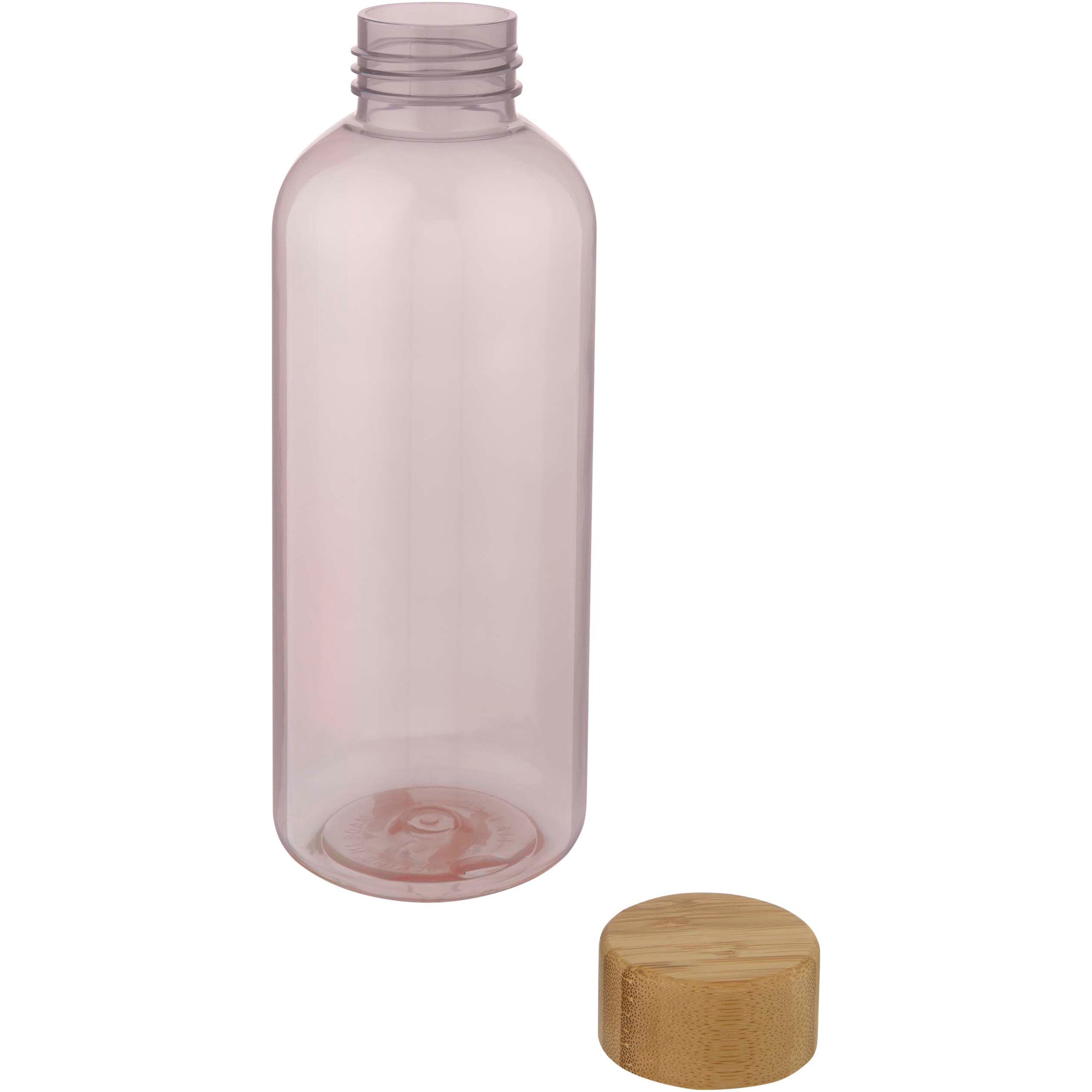 Reusable Recycled Plastic Water Bottle with Bamboo Lid