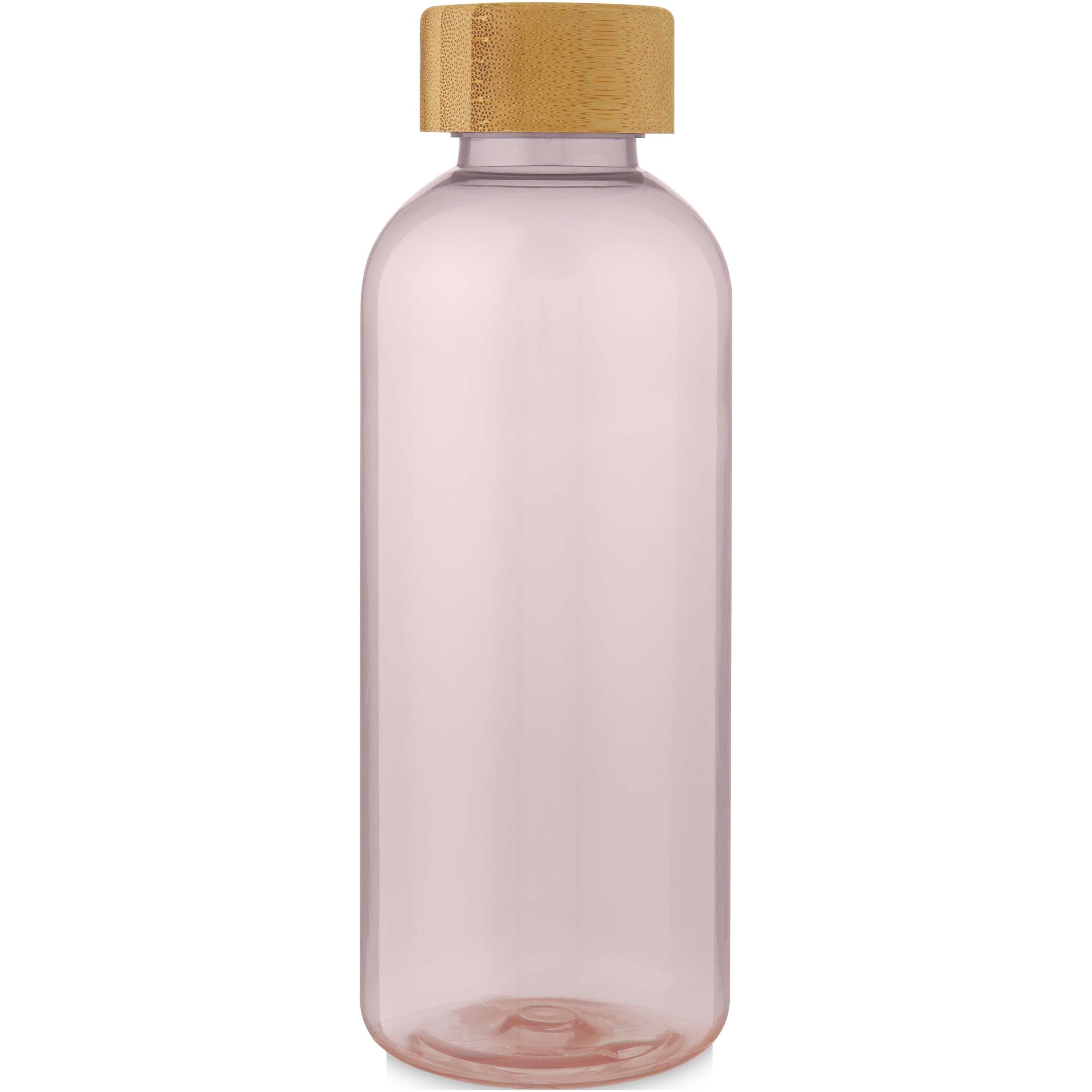 Reusable Recycled Plastic Water Bottle with Bamboo Lid