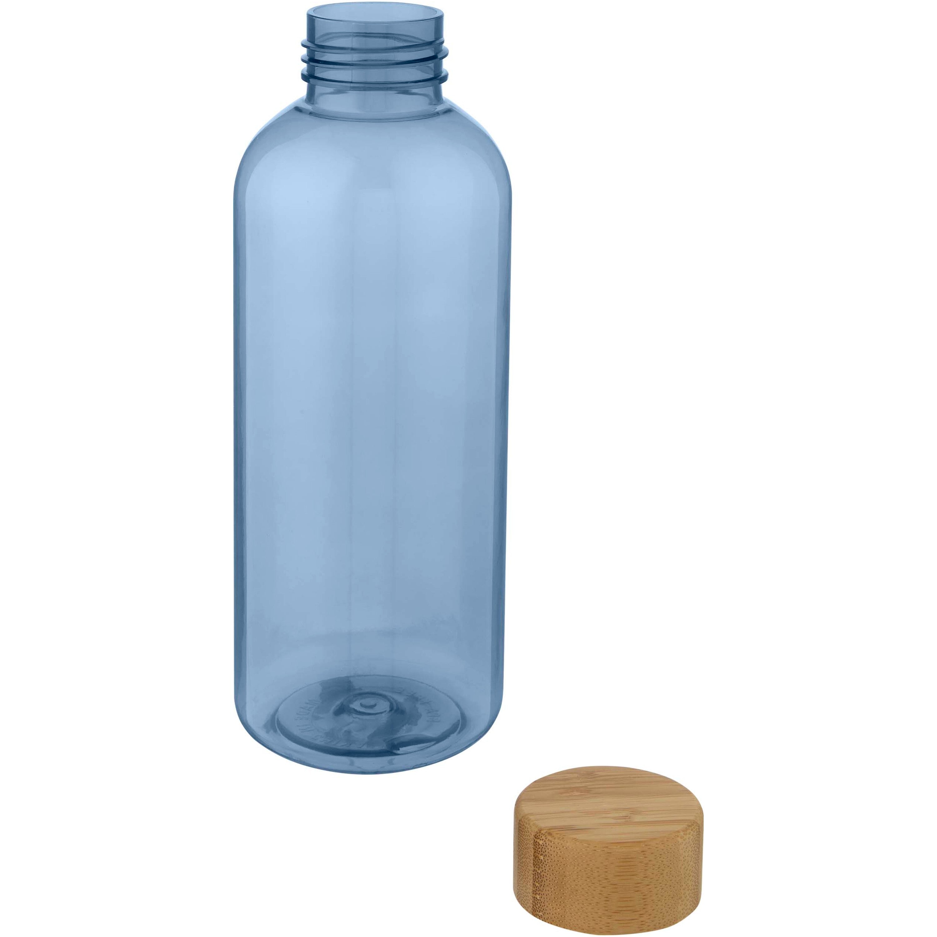 Reusable Recycled Plastic Water Bottle with Bamboo Lid