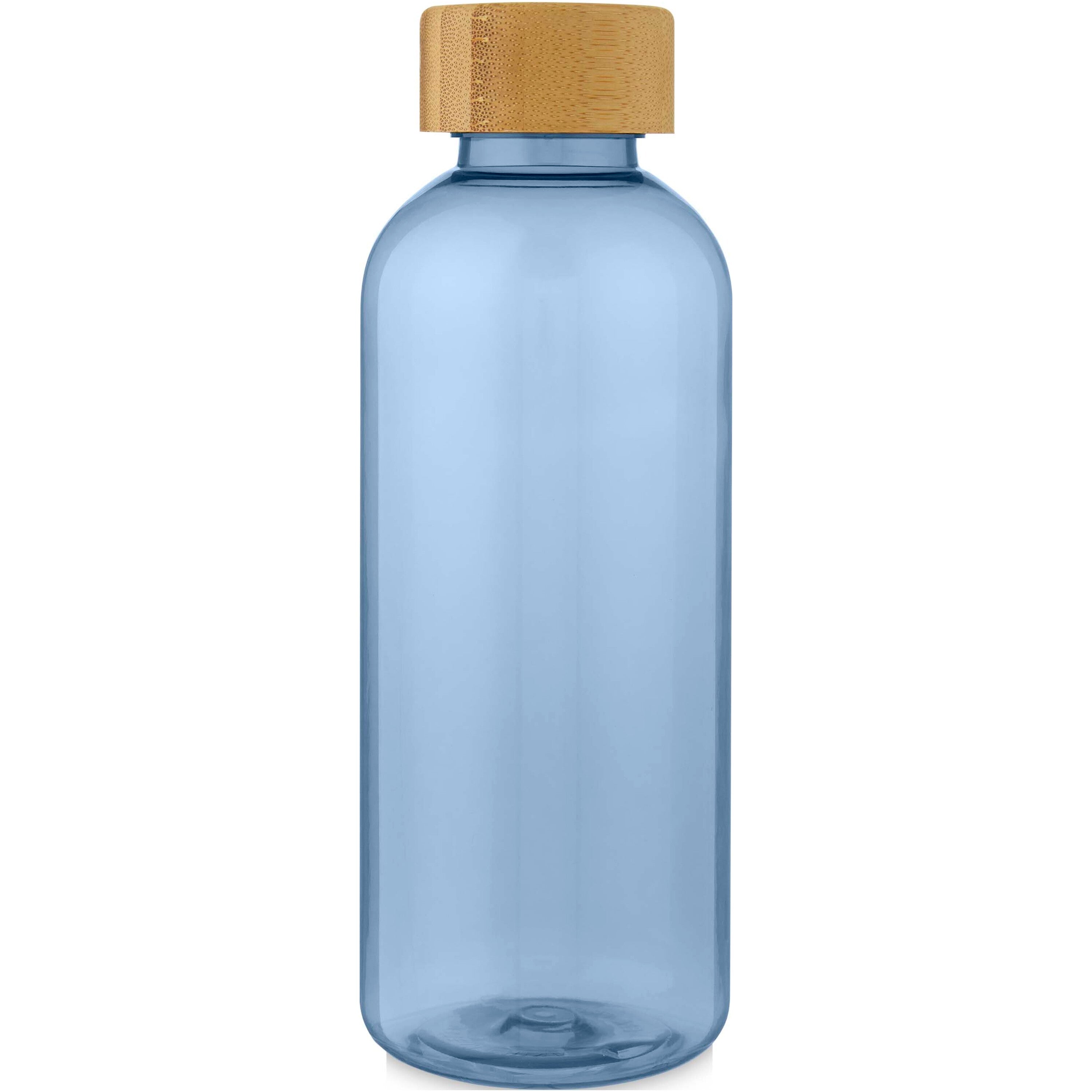 Reusable Recycled Plastic Water Bottle with Bamboo Lid