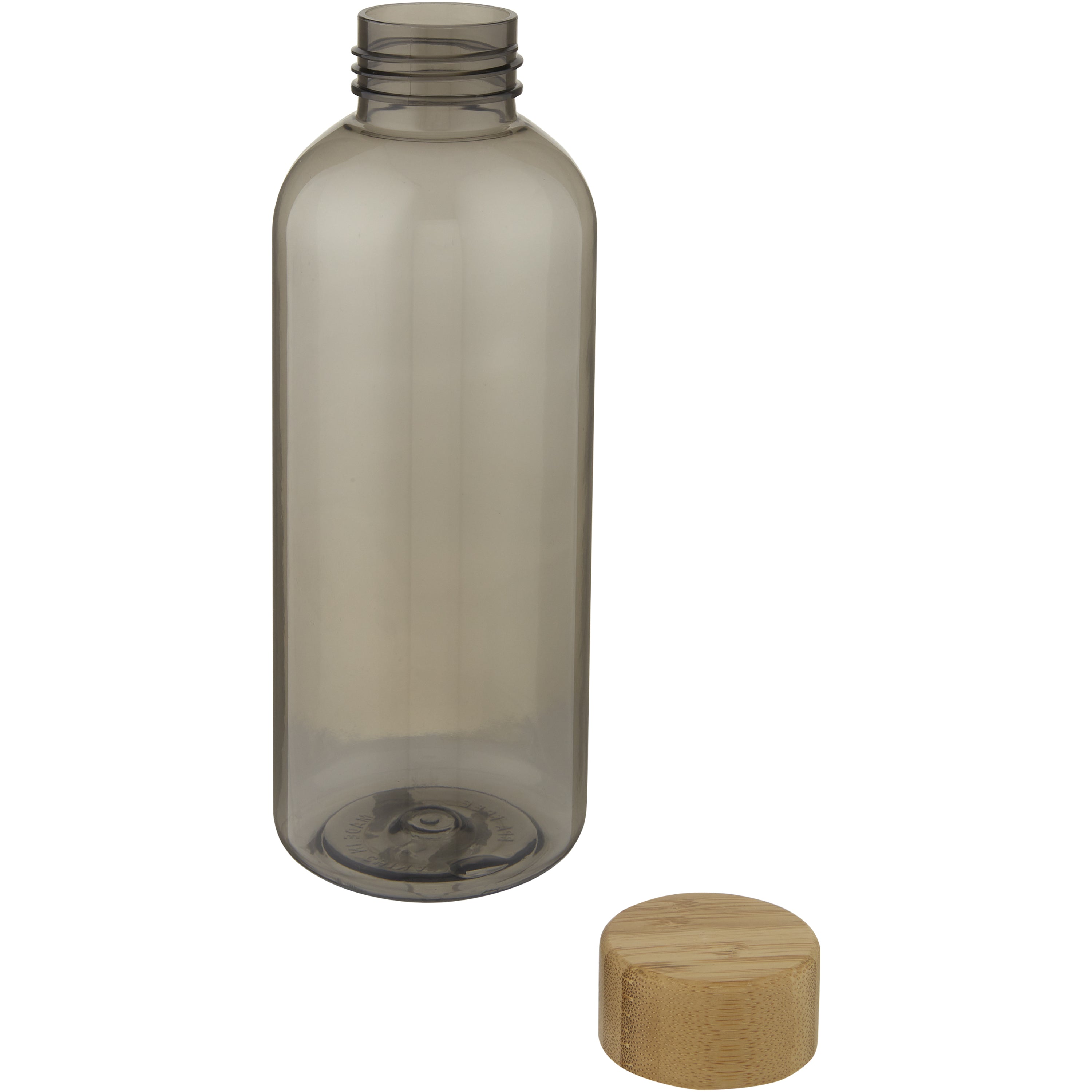 Reusable Recycled Plastic Water Bottle with Bamboo Lid