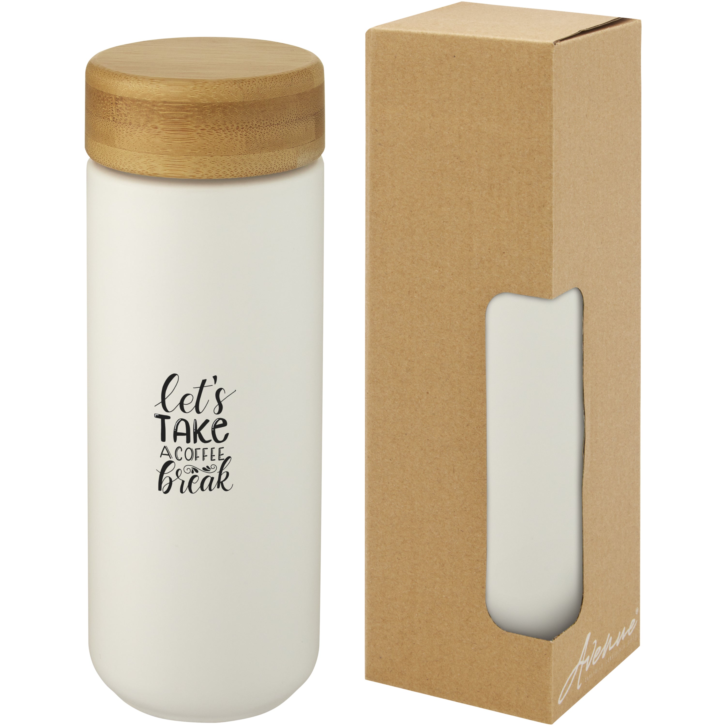 Lumi 300ml Bamboo Lid Ceramic Tumbler