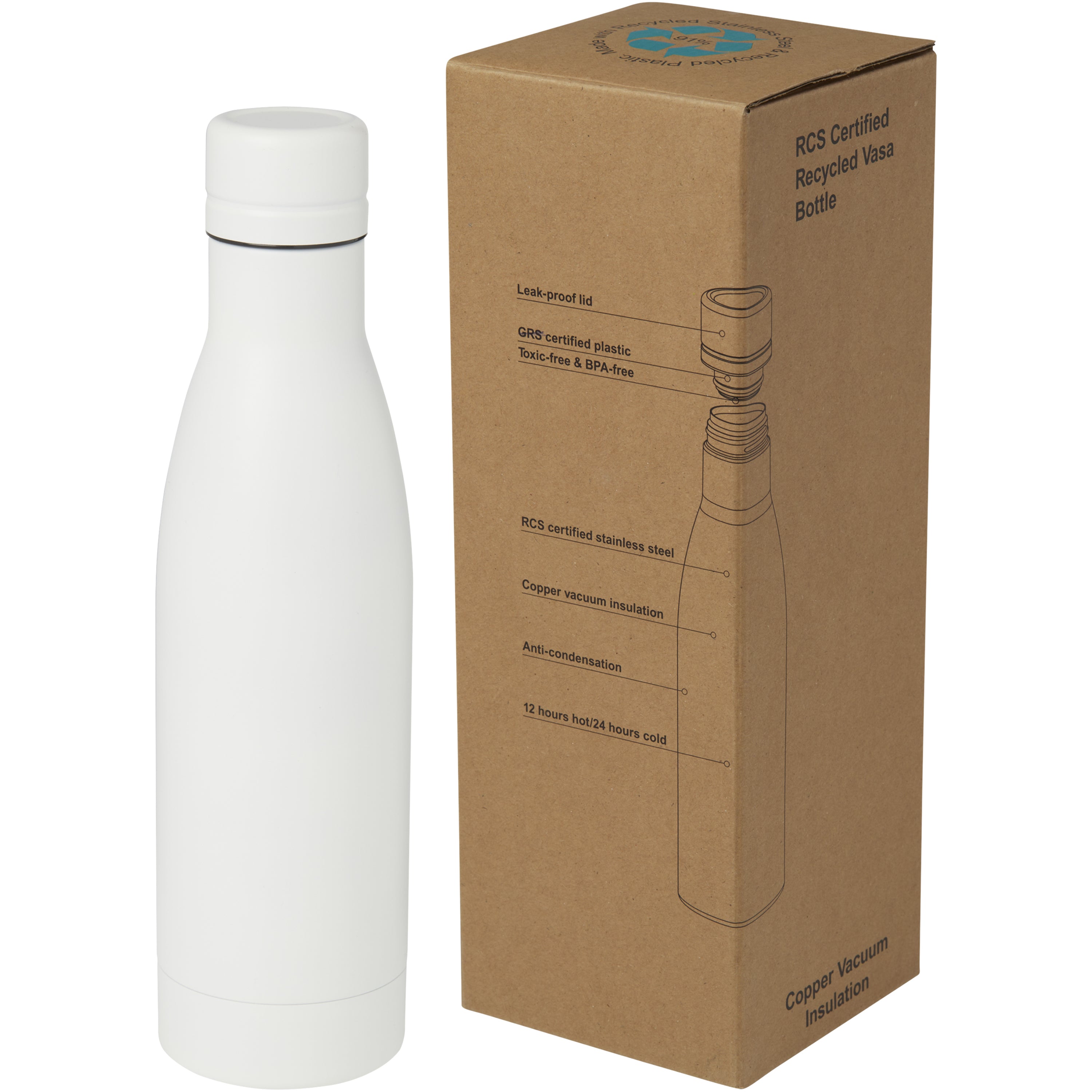 Vasa Recycled Stainless Steel Copper Insulated Bottle