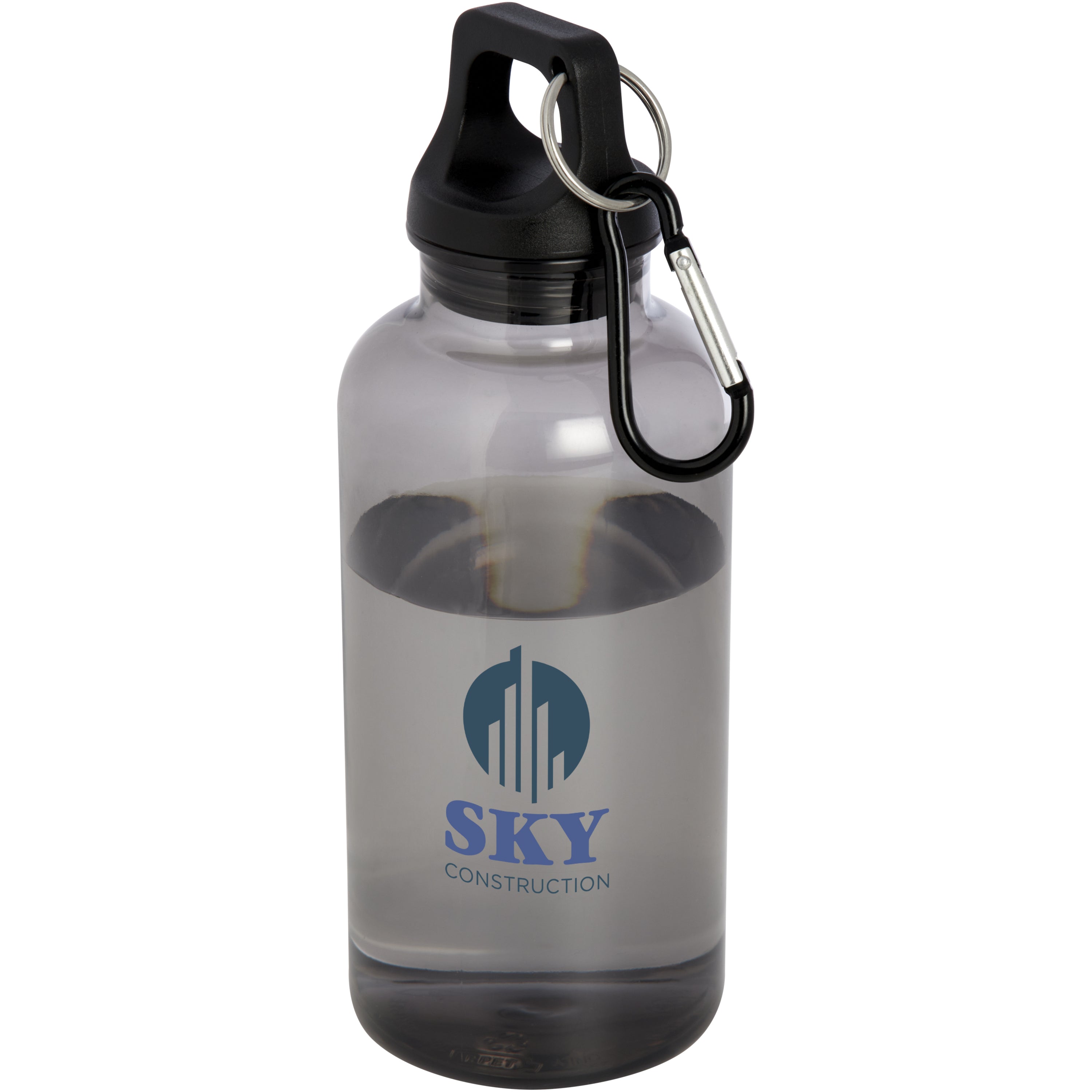 400ml Upcycled Plastic Water Bottle with Carabiner