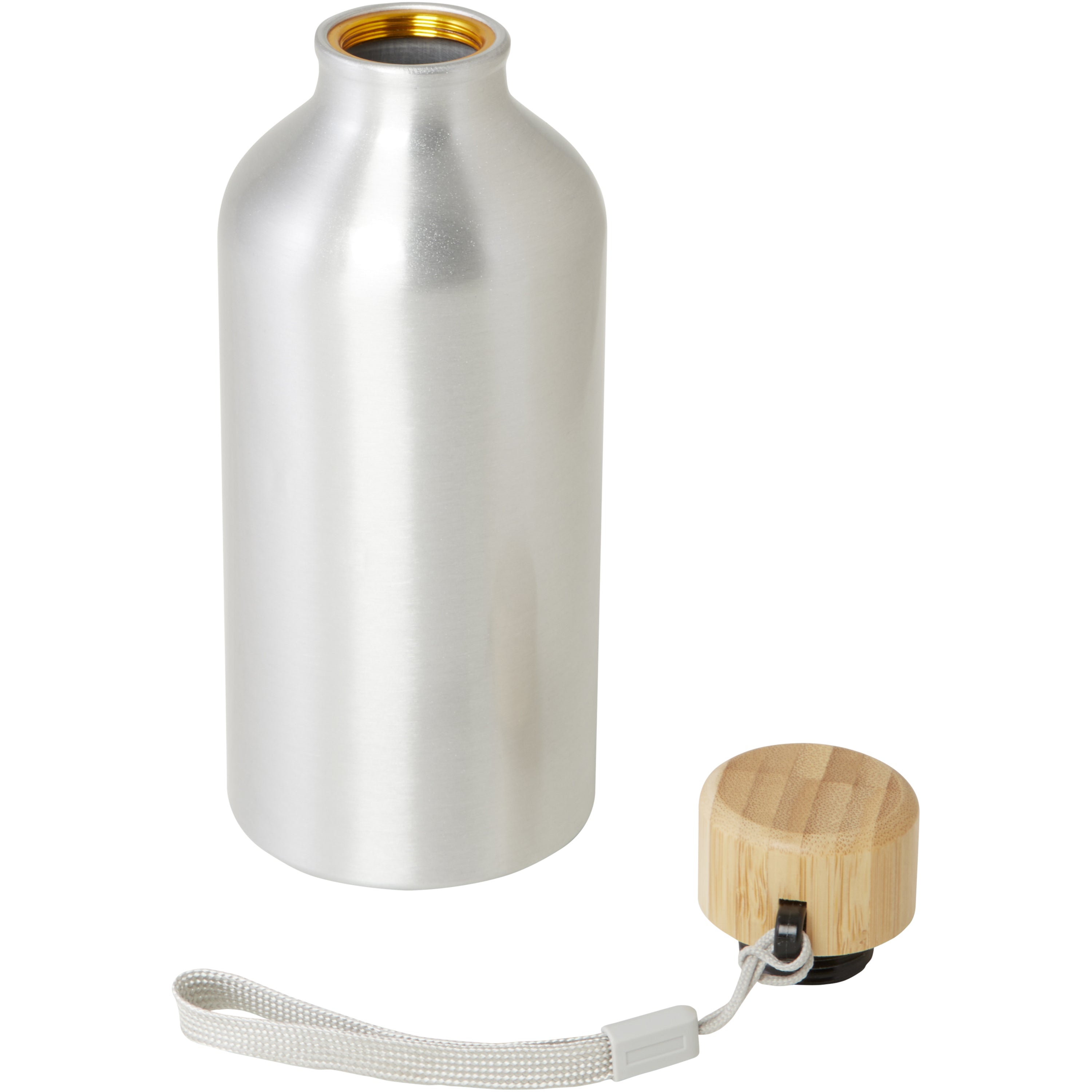 Malpeza Recycled Aluminium Bamboo Lid Water Bottle