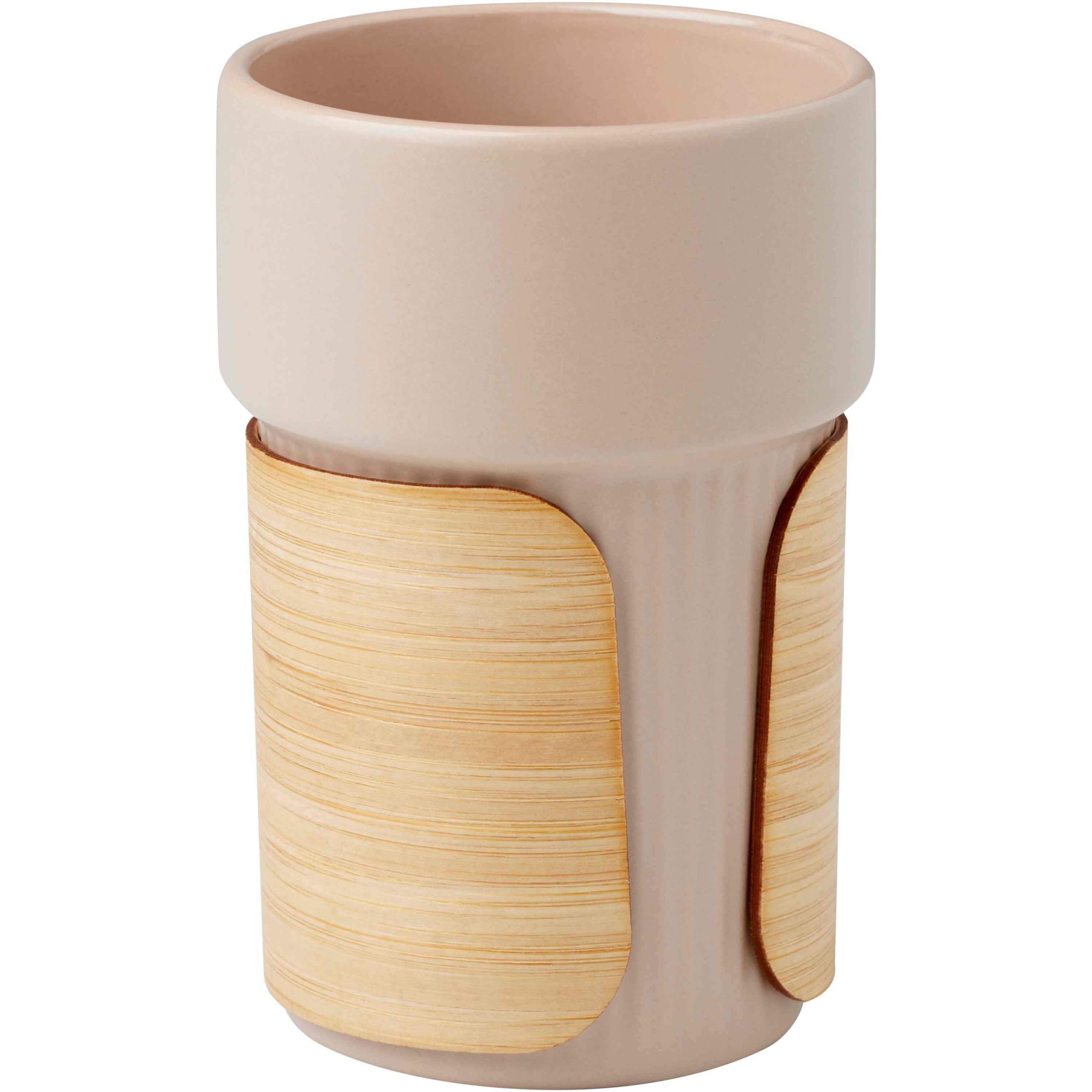 Ceramic Tumbler with Bamboo Sleeve