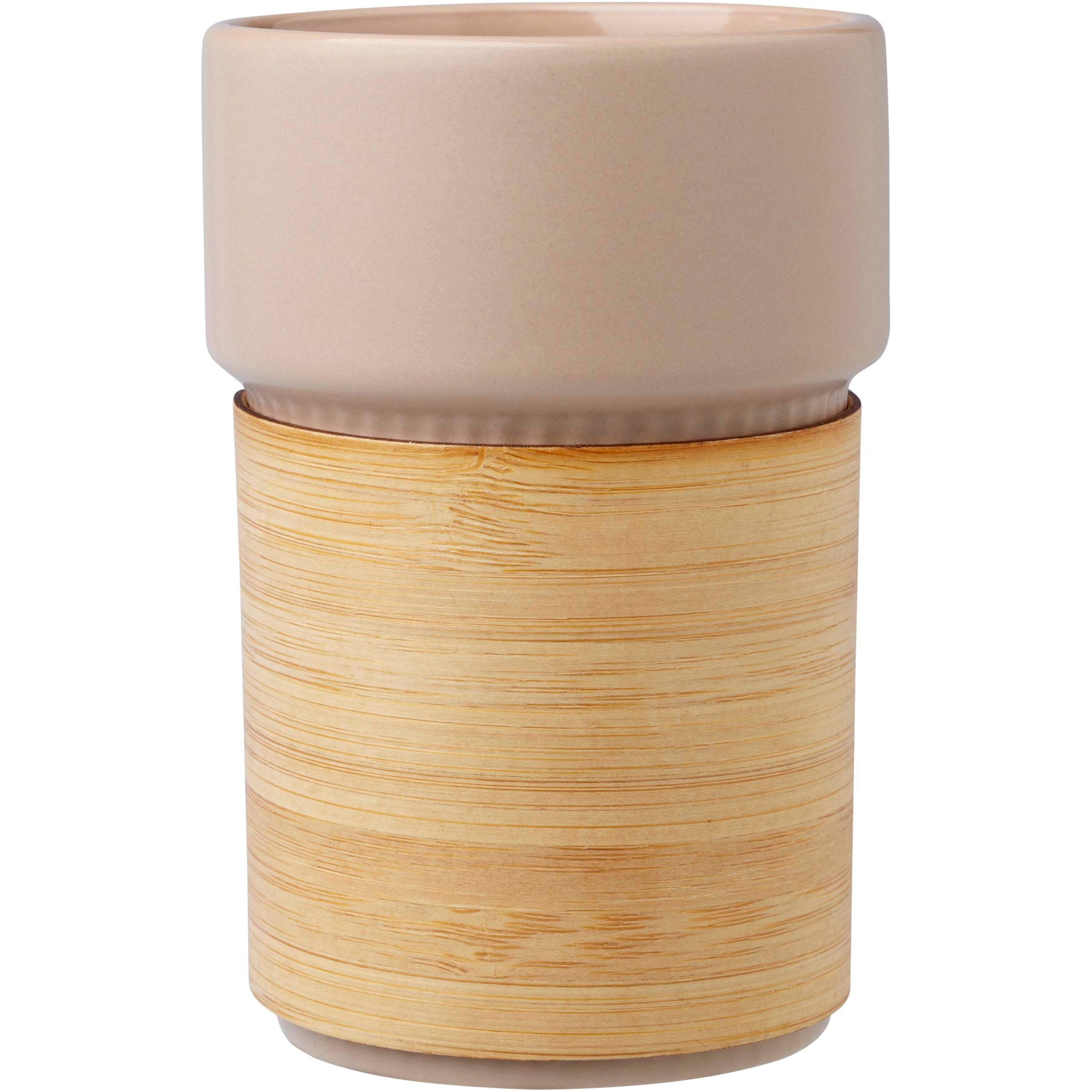 Ceramic Tumbler with Bamboo Sleeve