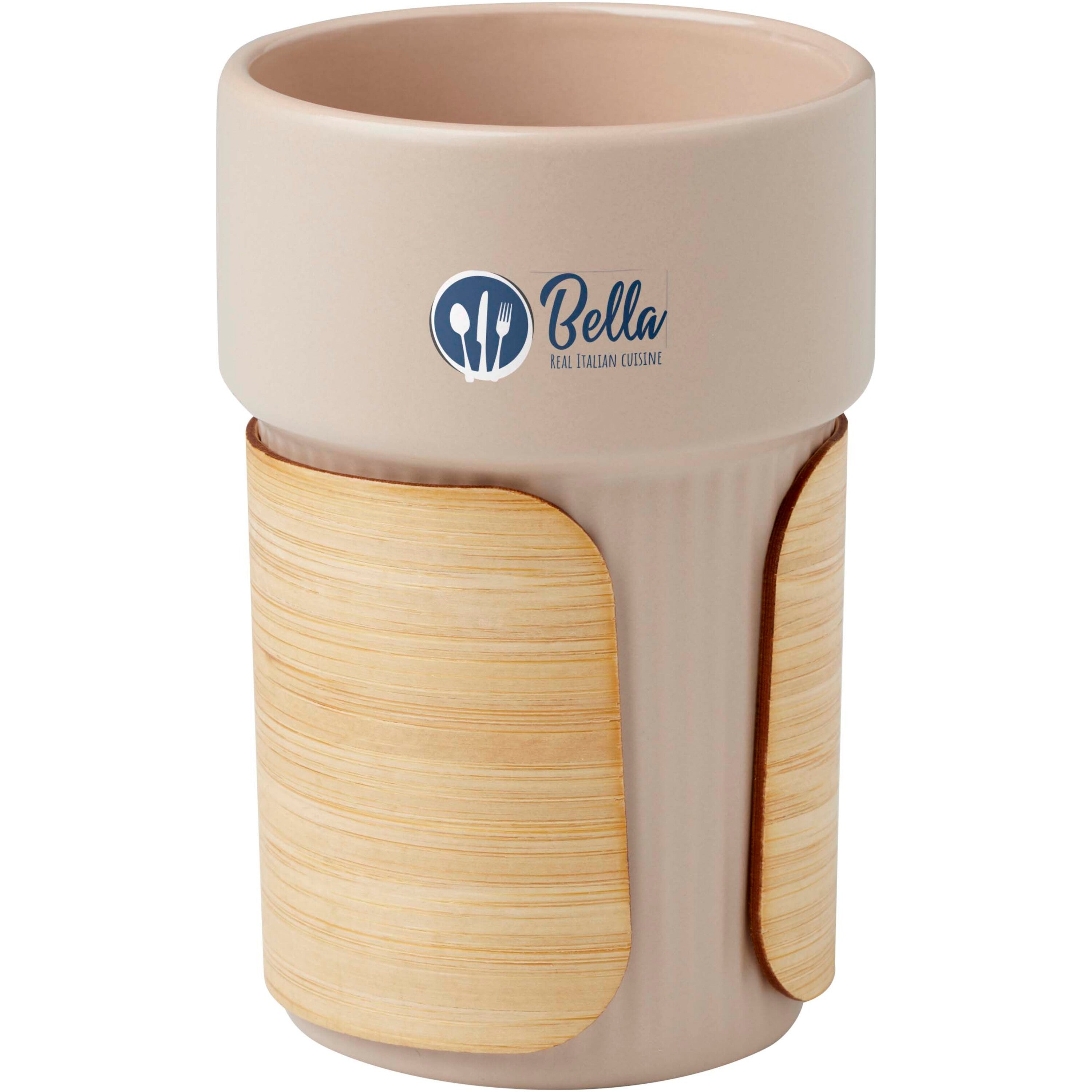 Ceramic Tumbler with Bamboo Sleeve
