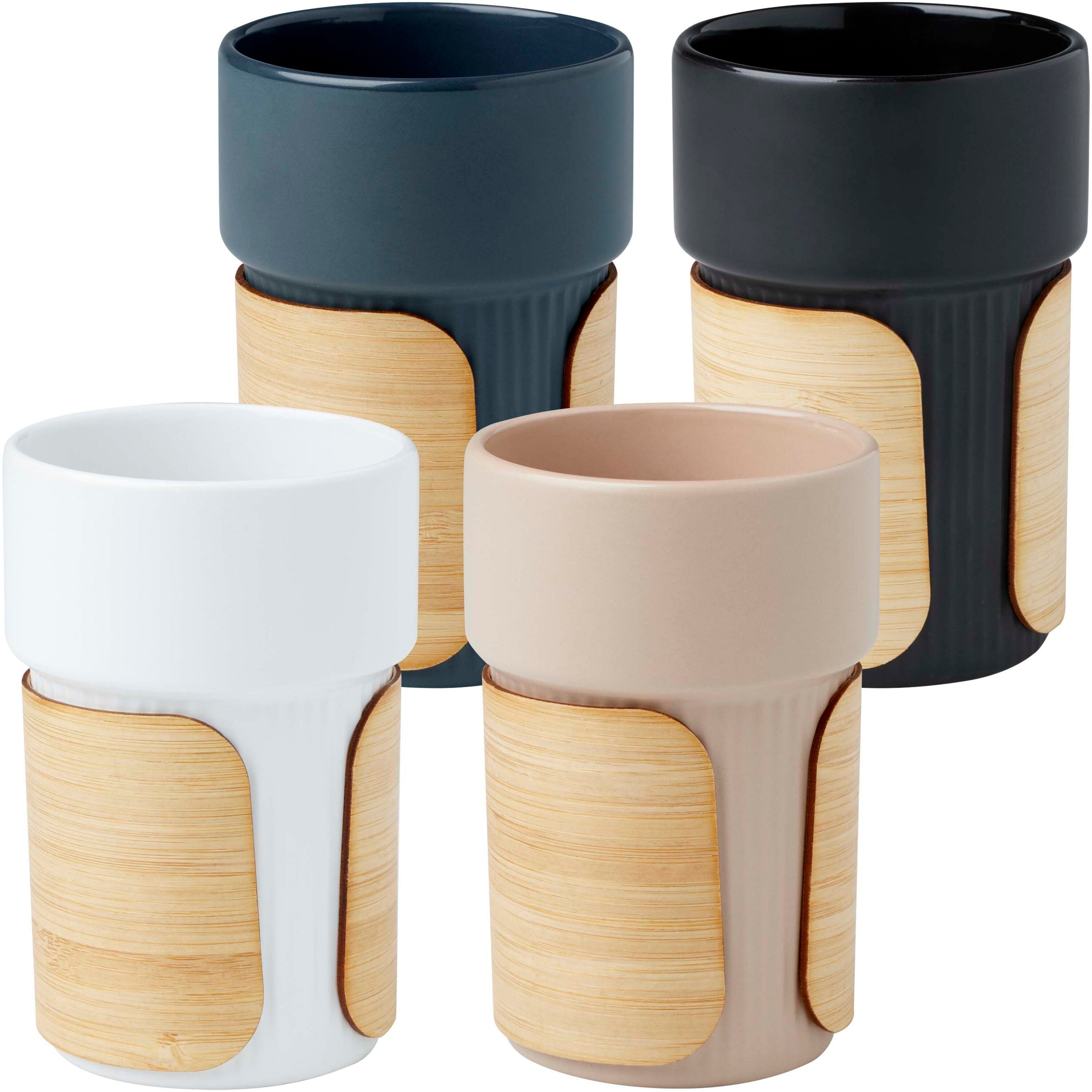 Ceramic Tumbler with Bamboo Sleeve