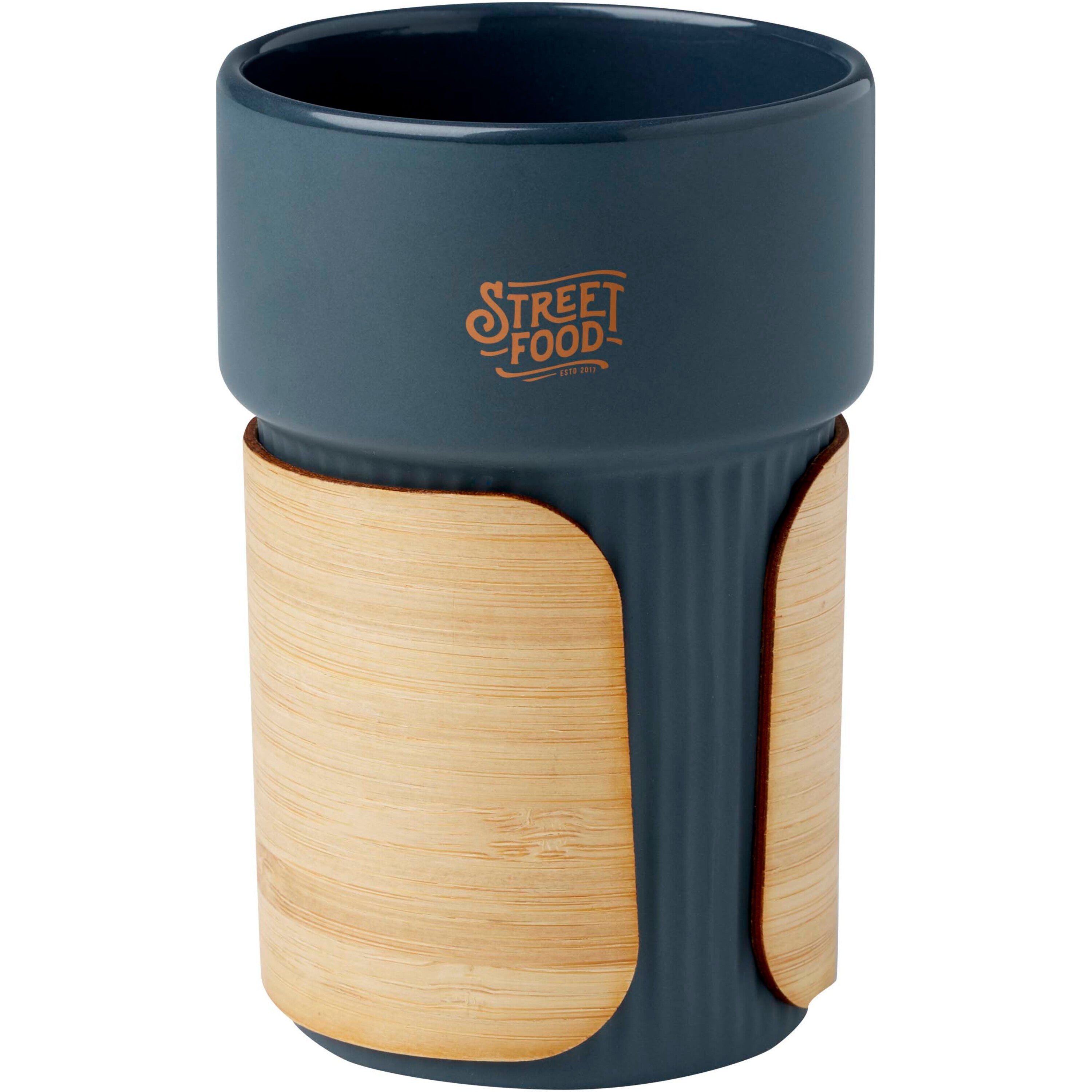 Ceramic Tumbler with Bamboo Sleeve