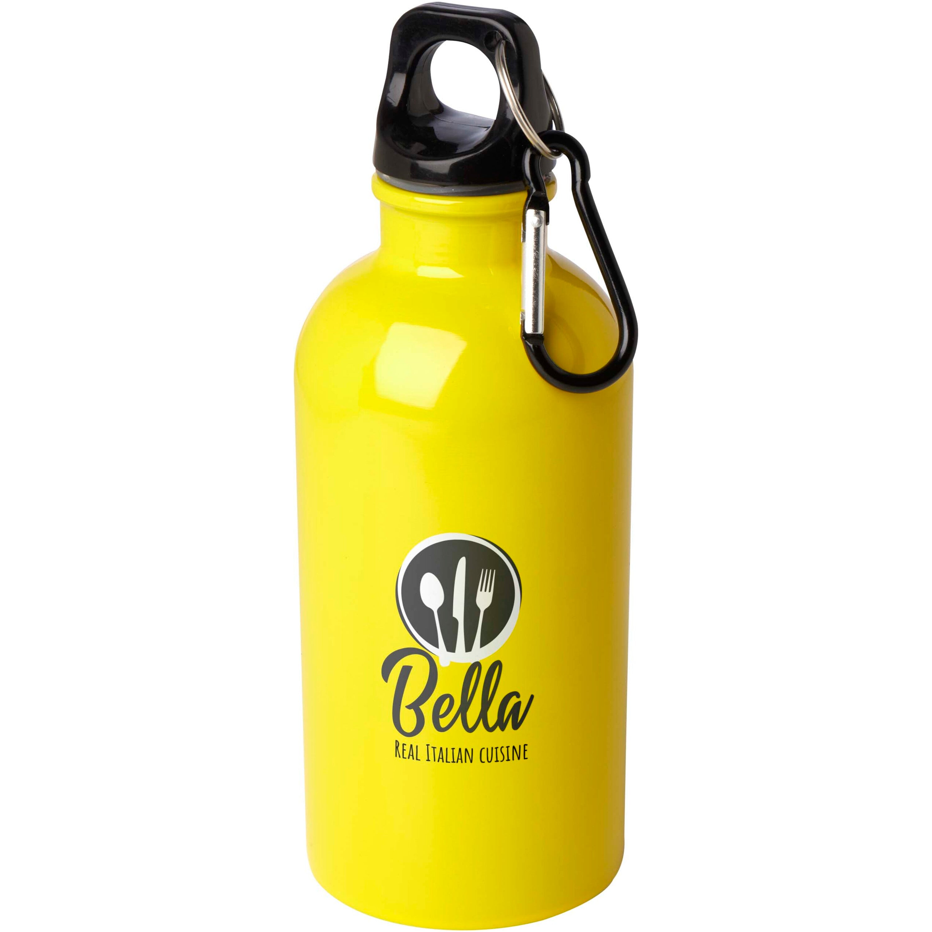 Upcycled Stainless Steel Water Bottle with Carabiner