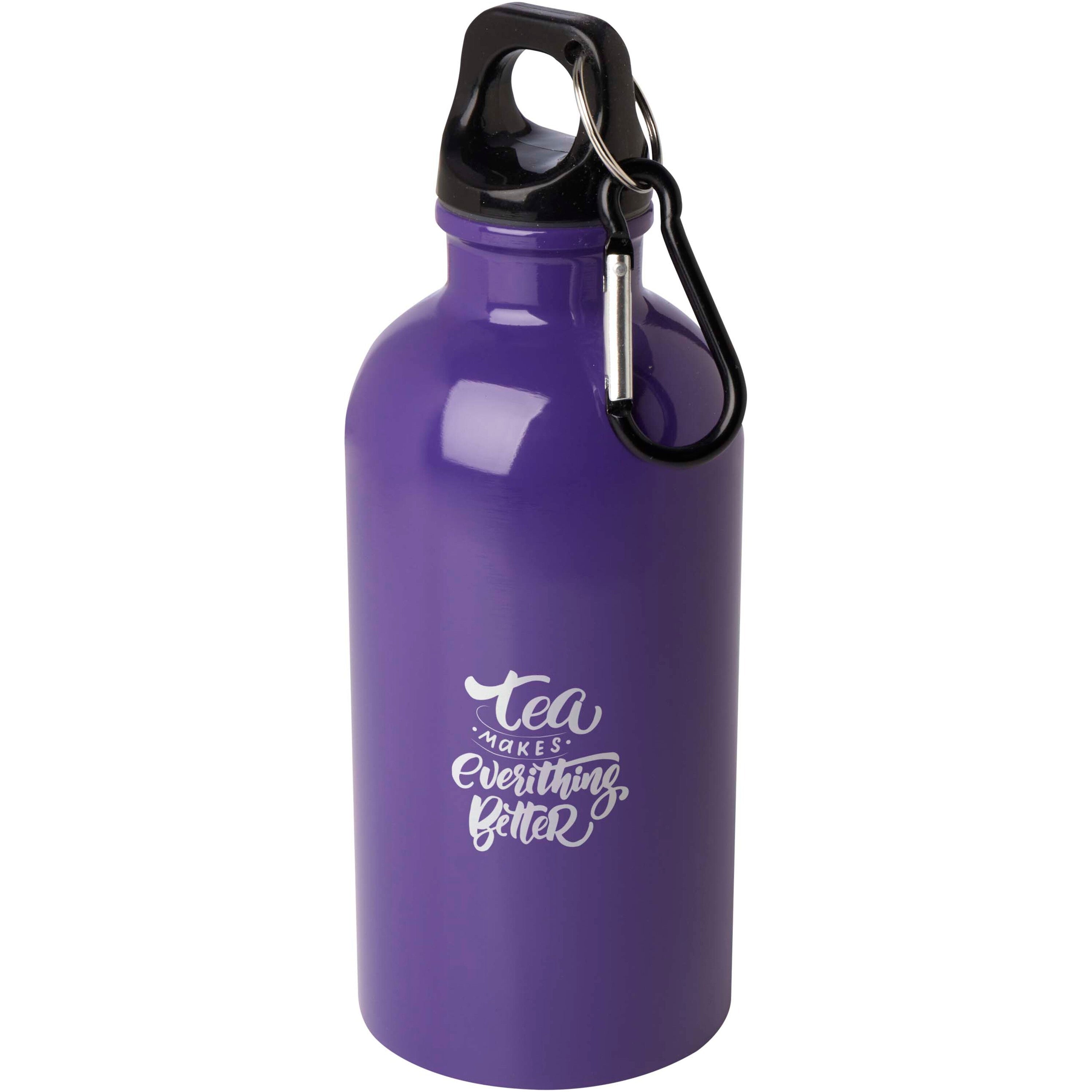 Upcycled Stainless Steel Water Bottle with Carabiner