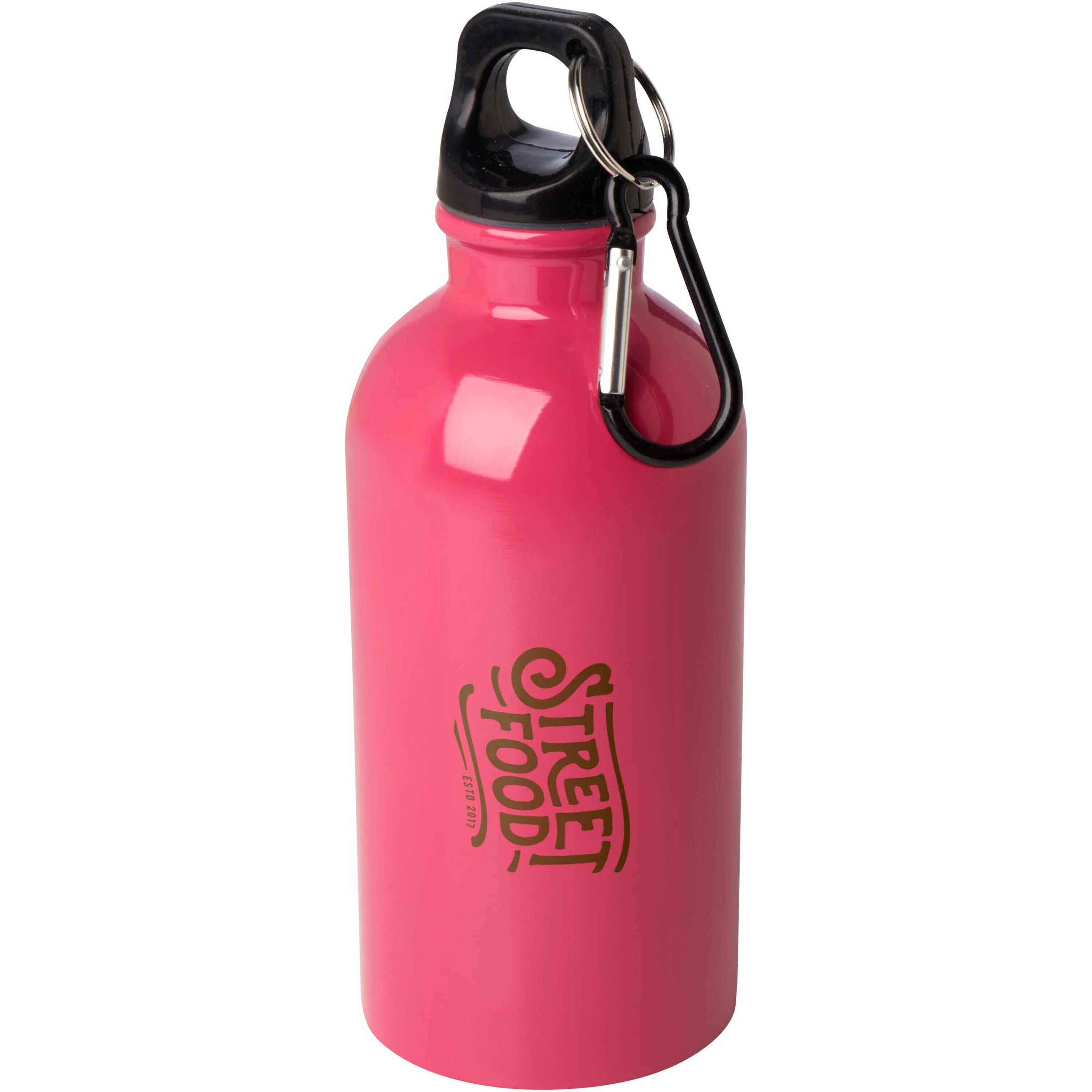 Upcycled Stainless Steel Water Bottle with Carabiner