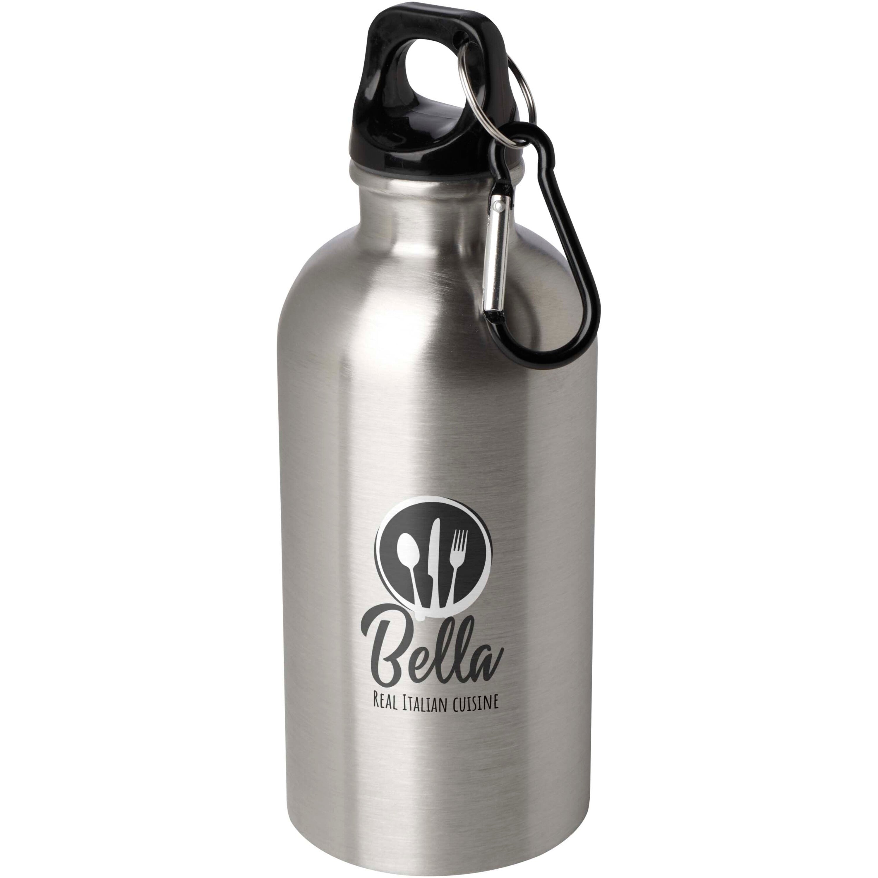 Upcycled Stainless Steel Water Bottle with Carabiner