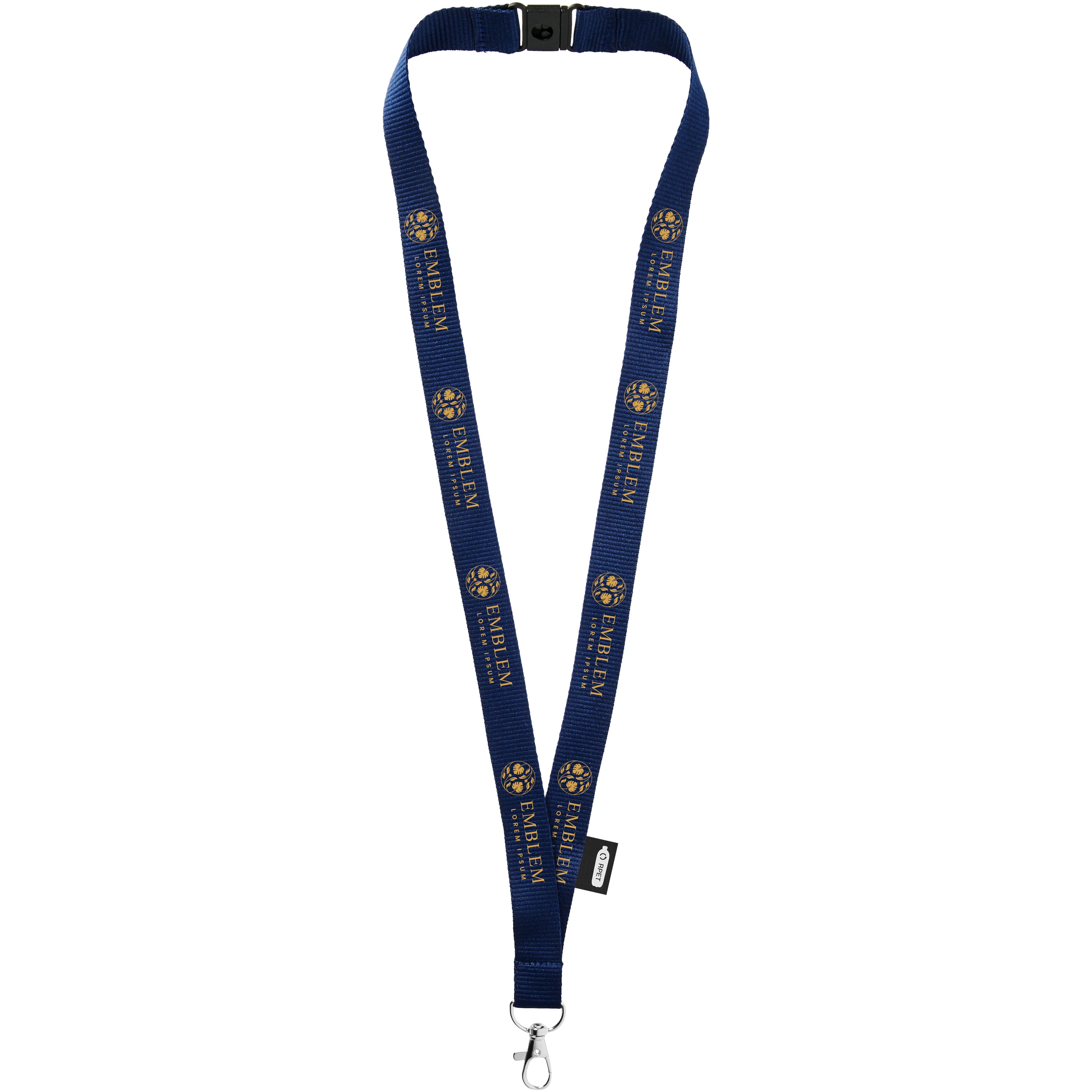 Recycled Plastic Lobster Clip Lanyard with Breakaway Closure