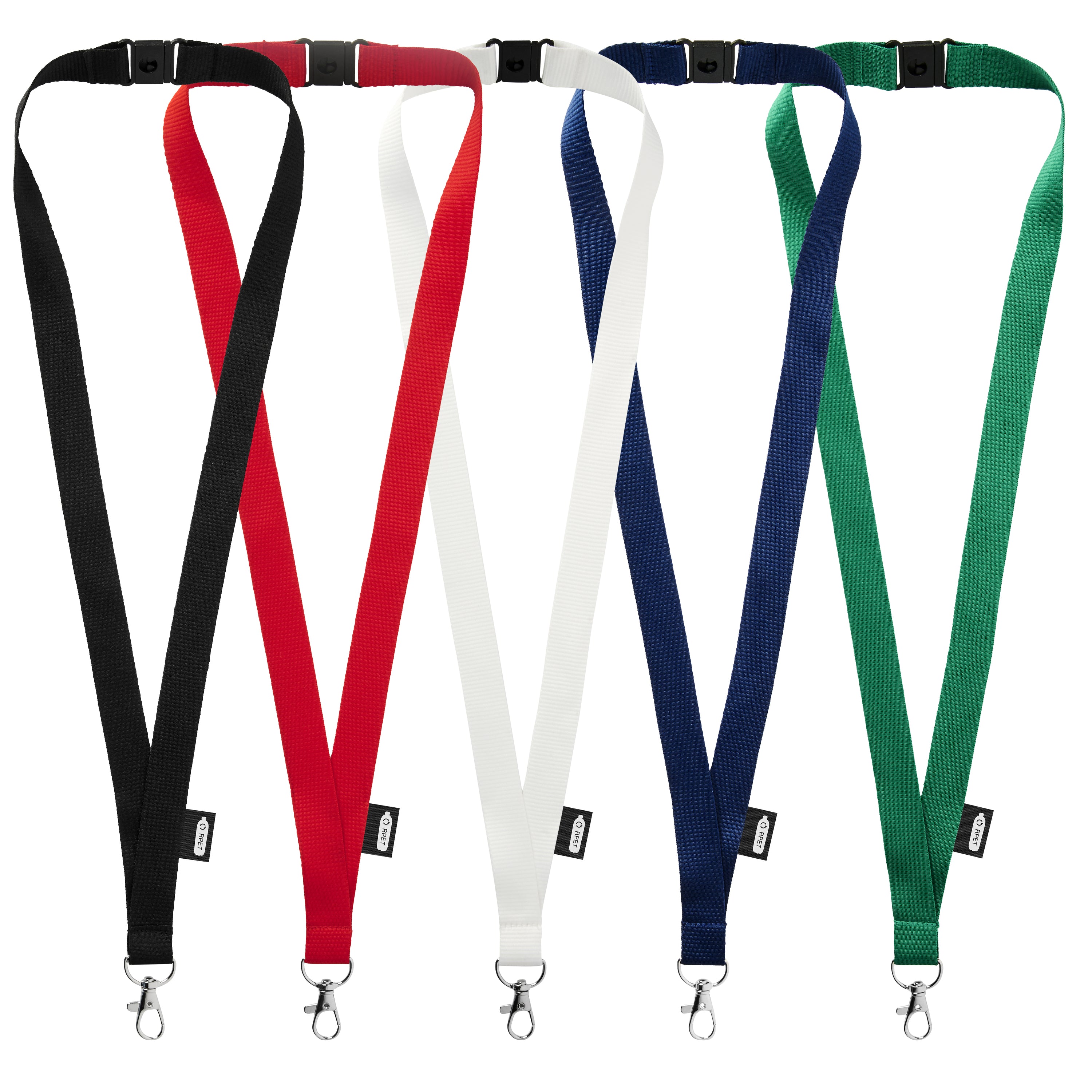 Recycled Plastic Lobster Clip Lanyard with Breakaway Closure